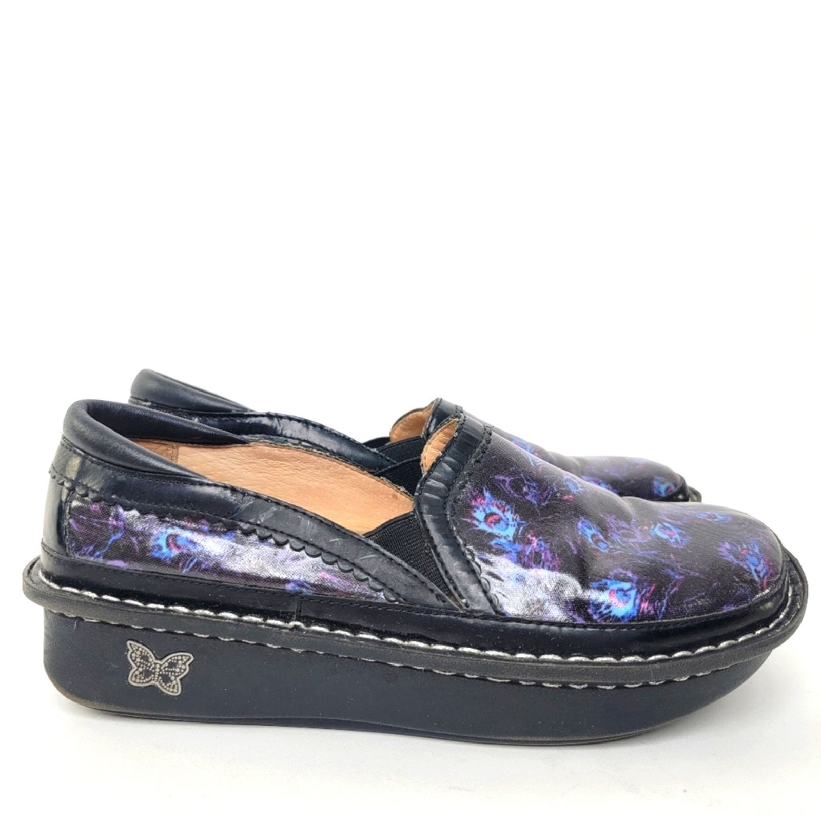 Designer Alegria Debra Peacock Slip On Loafer Platform Clogs - 9 Size US 9 / IT 39 - 1 Thumbnail