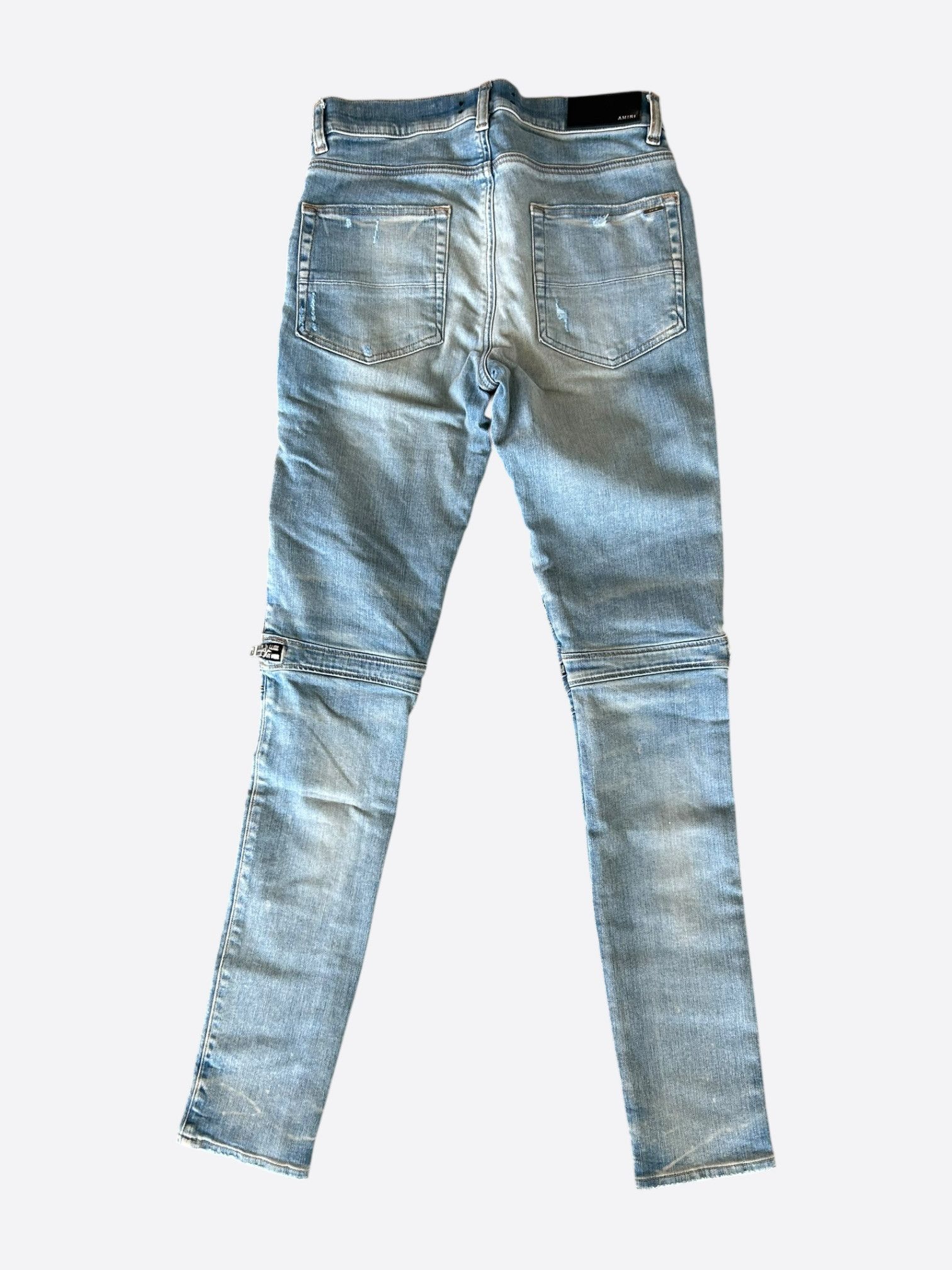 Amiri Amiri Clay Indigo & Plaid MX2 Biker Jeans Size US 30 / EU 46 - 2 Thumbnail