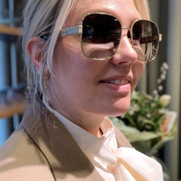 Dior 🕶️ New Dior DIORSIGNATURE S5U B0L0 Sunglasses - Shiny Gold Size ONE SIZE - 3 Thumbnail
