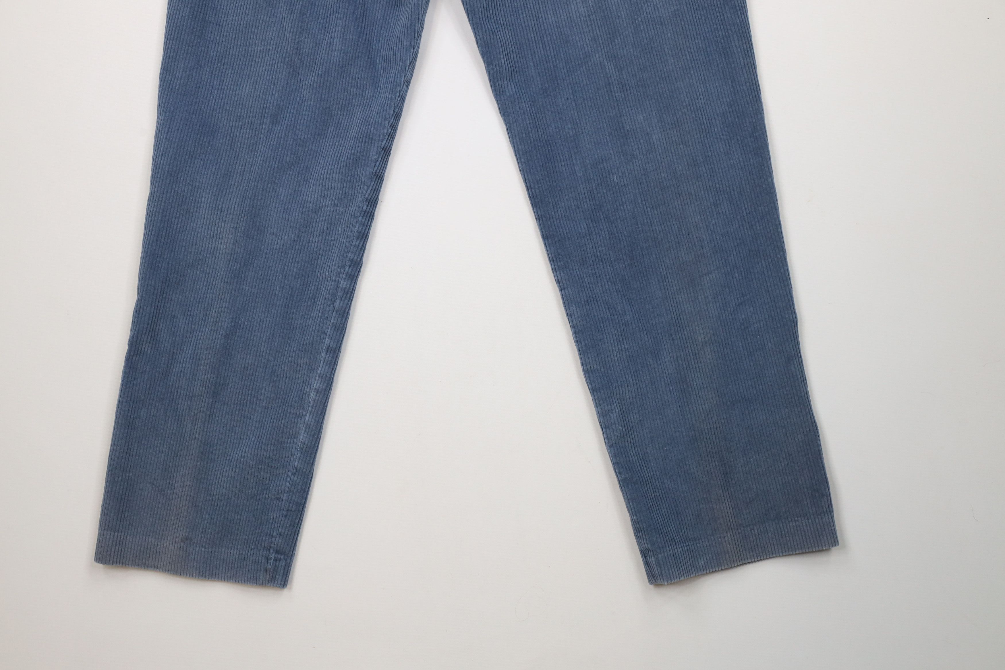 Vintage Vintage 90s Streetwear Pleated Corduroy Chino Pants Blue Size US 32 / EU 48 - 13 Thumbnail