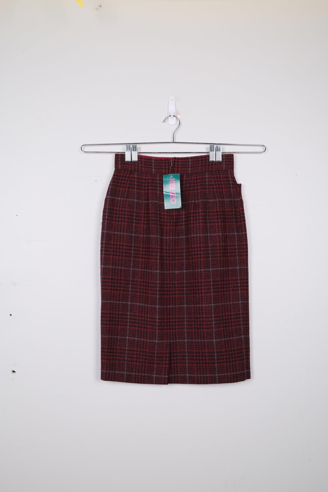 Other 90's Kenzo Paris Plaid Skirt Size 26" / US 2 / IT 38 - 2 Thumbnail