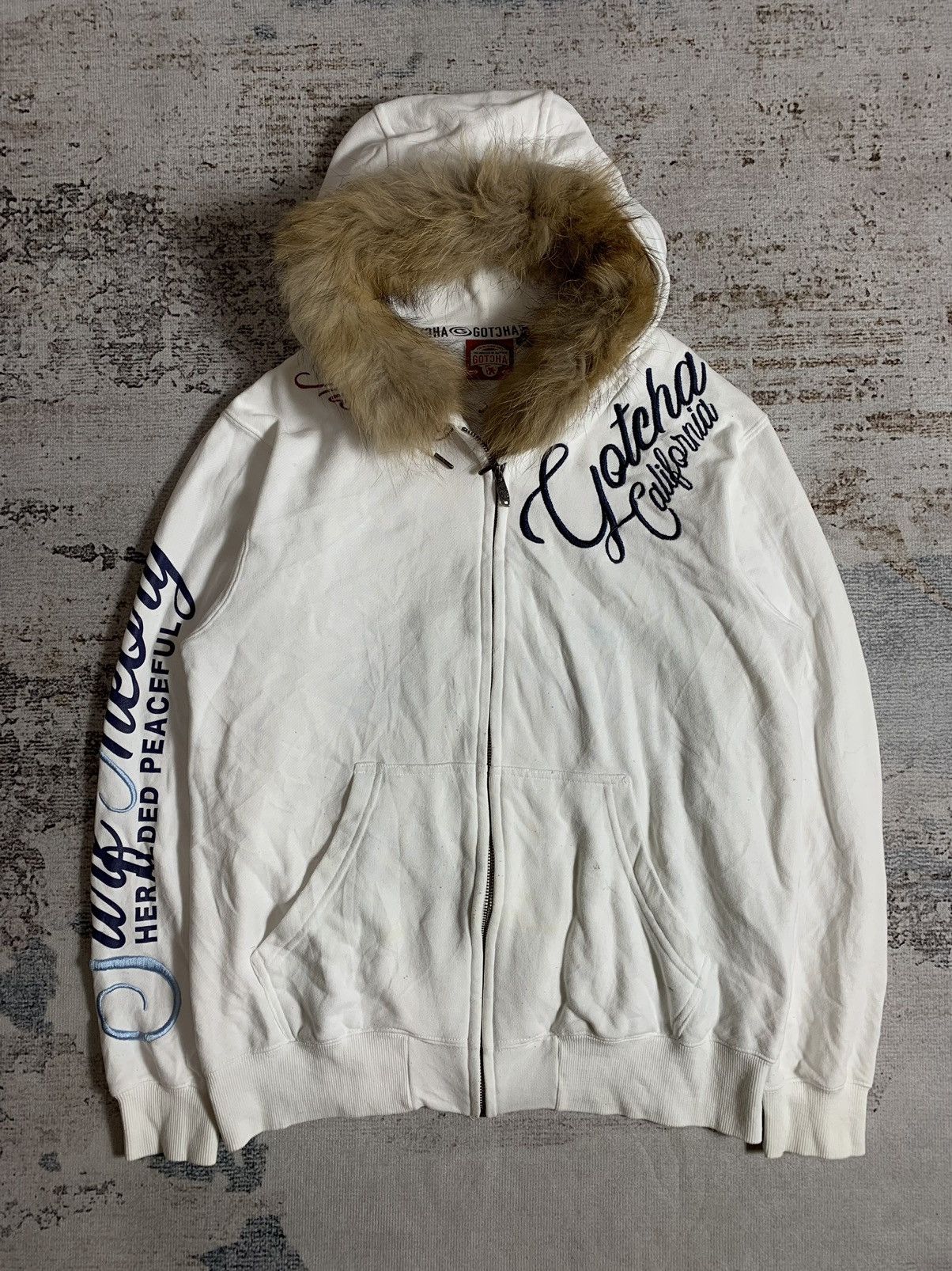 Japanese Brand × Le Grande Bleu (L.G.B.) Faux Fur Zip Hoodie Poem Styled Gocha Size US M / EU 48-50 / 2 - 1 Thumbnail