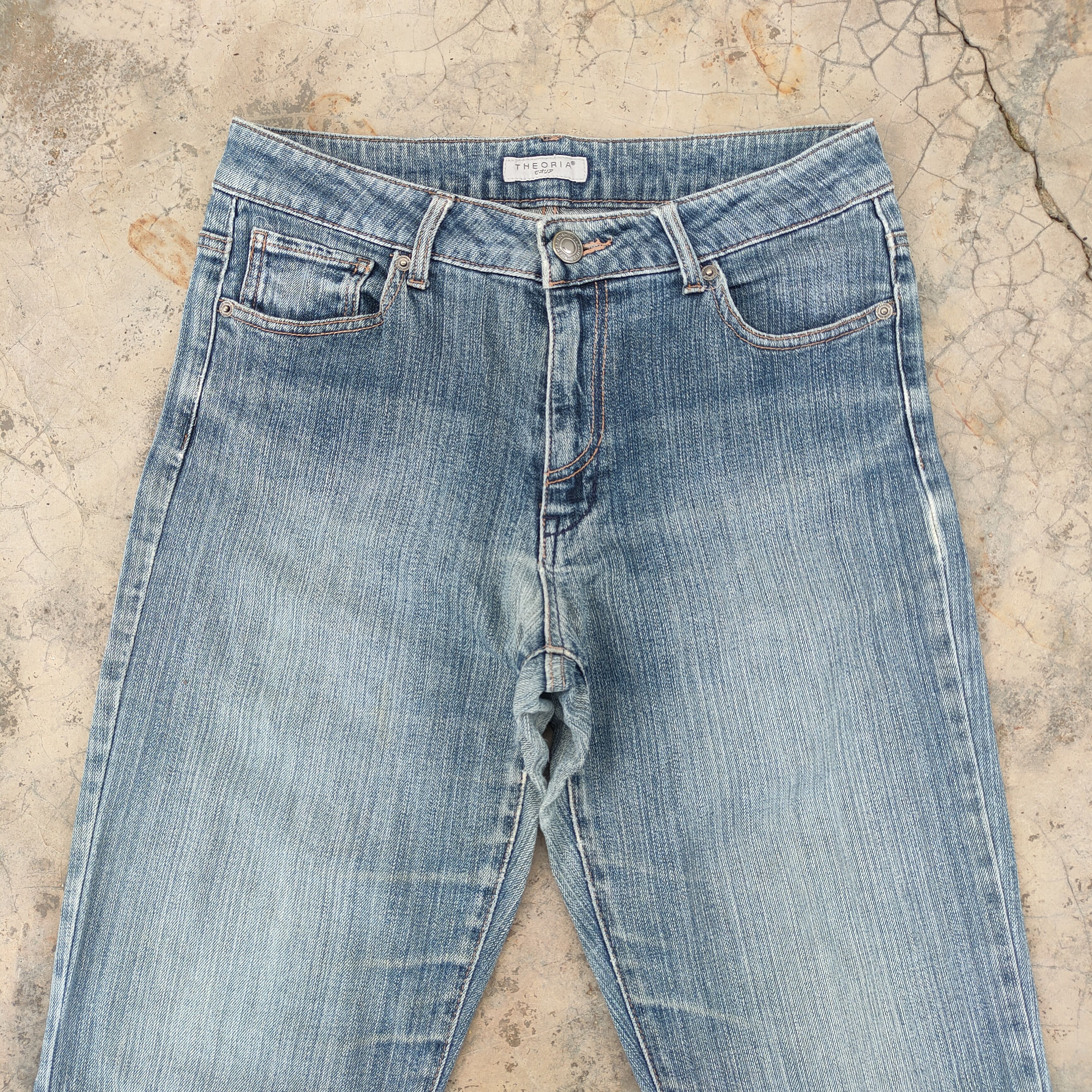 Japanese Brand × Jean VINTAGE THEORIA FLARE FADED RIPPED JEANS DENIM PANTS Size US 30 / EU 46 - 2 Thumbnail