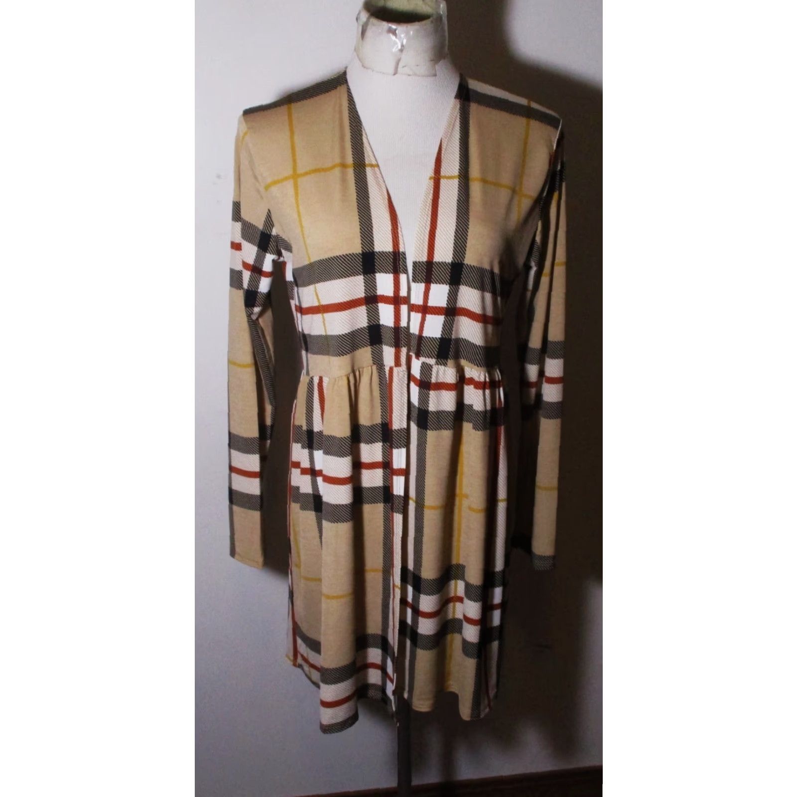 Vintage HEIMISH Women's Cardigan Duster Wrap Tan Long Sleeve Size S NWT Size S / US 4 / IT 40 - 2 Thumbnail