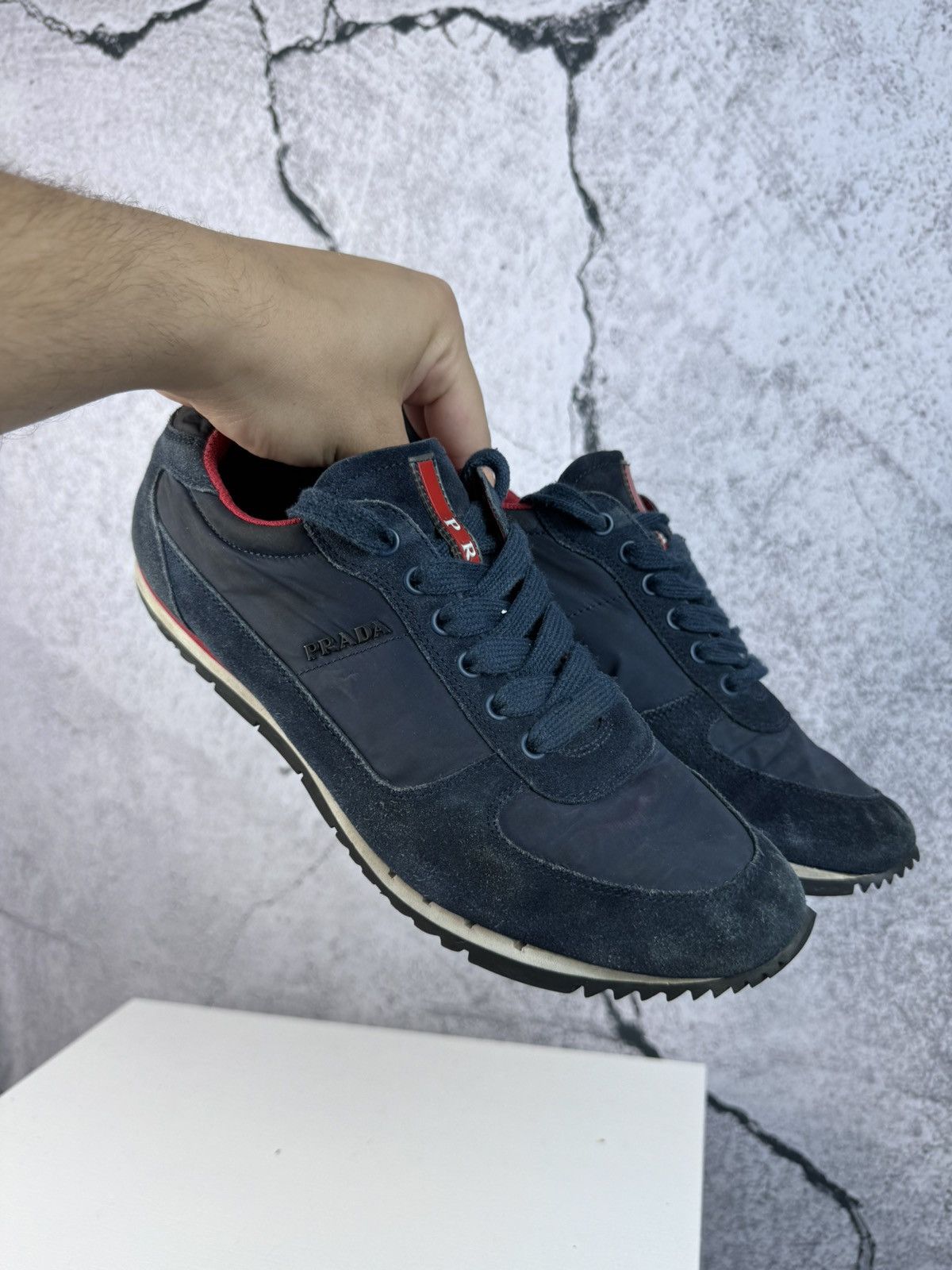 Prada Prada Suede Leather sneakers shoes Designer Luxury Rare Size US 6 / EU 39 - 2 Thumbnail