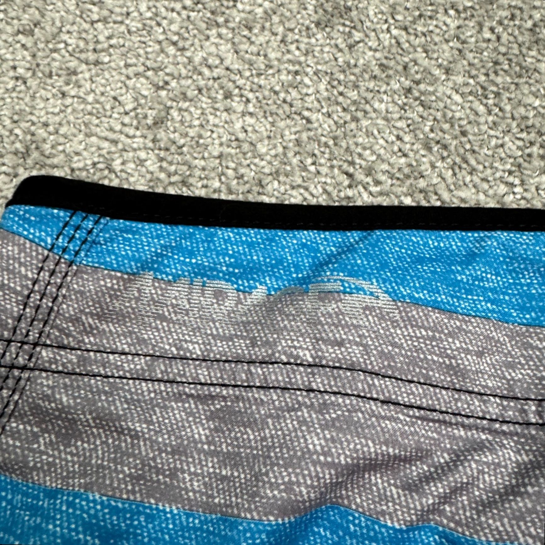 Rip Curl Rip Curl Mirage Swim Trunks Board Shorts Mens 32 Blue Gray Striped Beach Summer Size US 33 - 4 Thumbnail