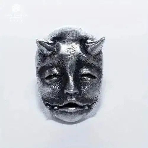 Jewelry Gothic Retro Silver Mask Earrings Size ONE SIZE - 6 Thumbnail