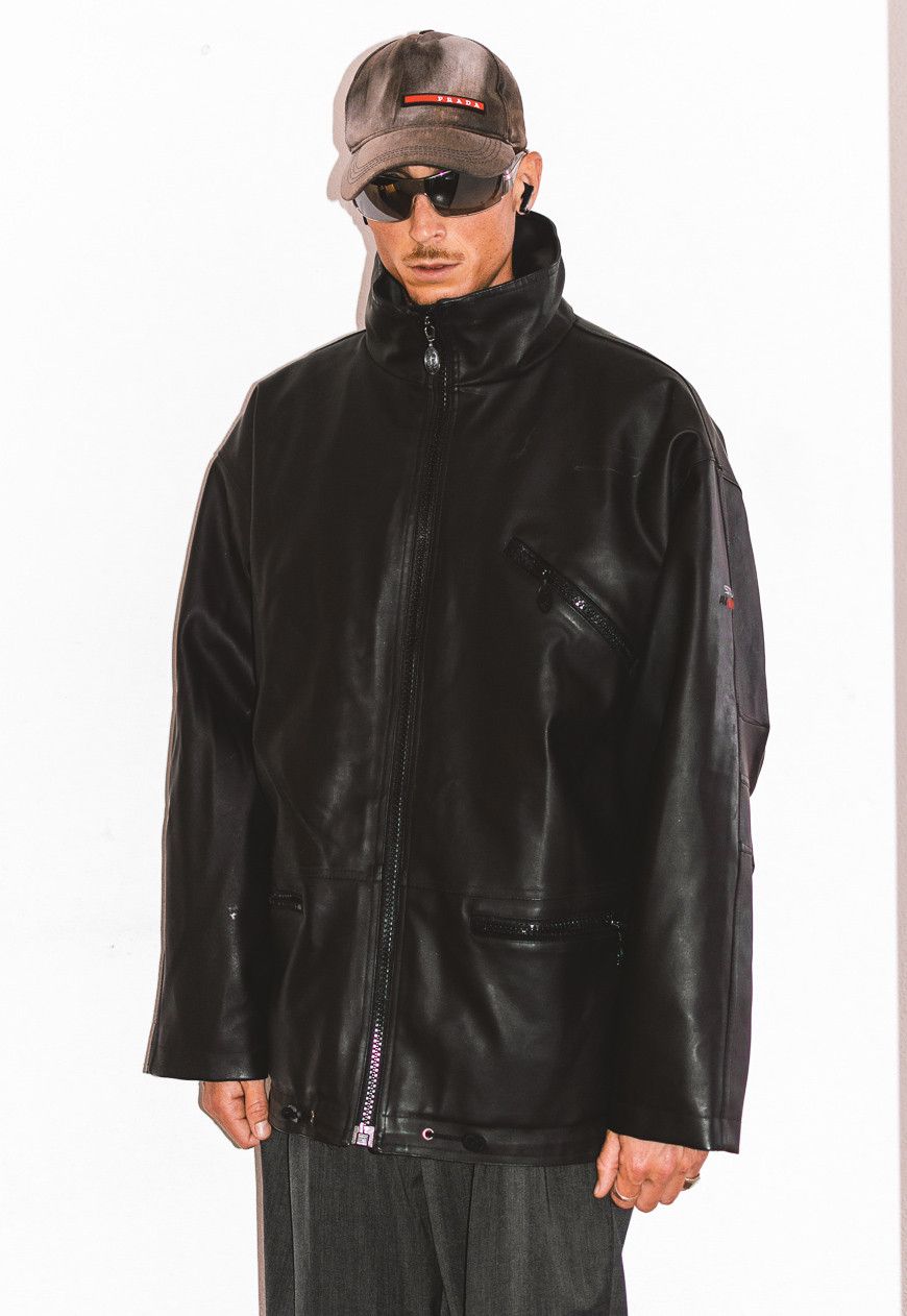 Vintage Collectible 90s vintage Droopy fux leather waterproof jacket Size US L / EU 52-54 / 3 - 4 Thumbnail