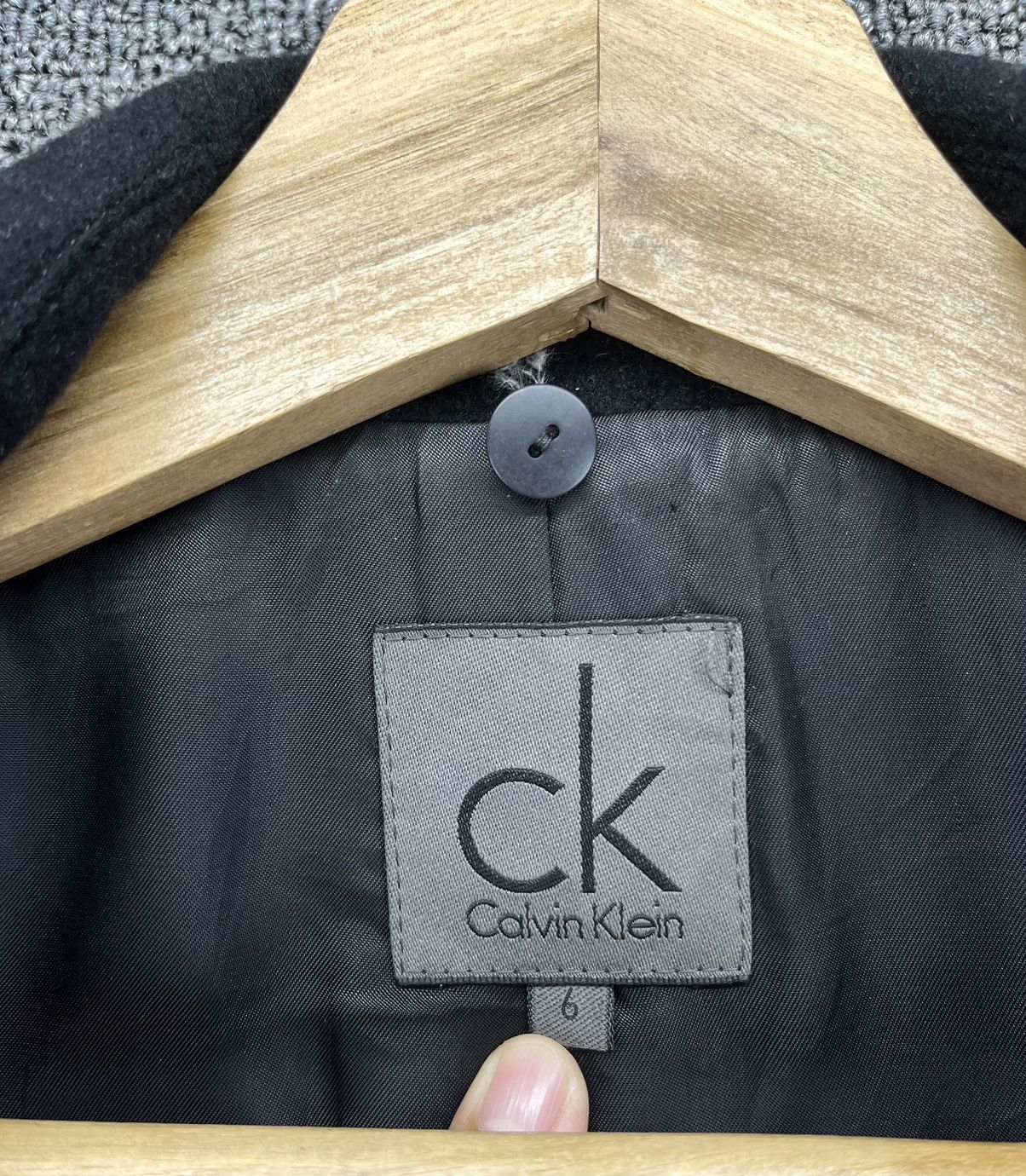Calvin Klein Vintage Calvin Klein Black Wool Coats Jacket Size M / US 6-8 / IT 42-44 - 8 Thumbnail