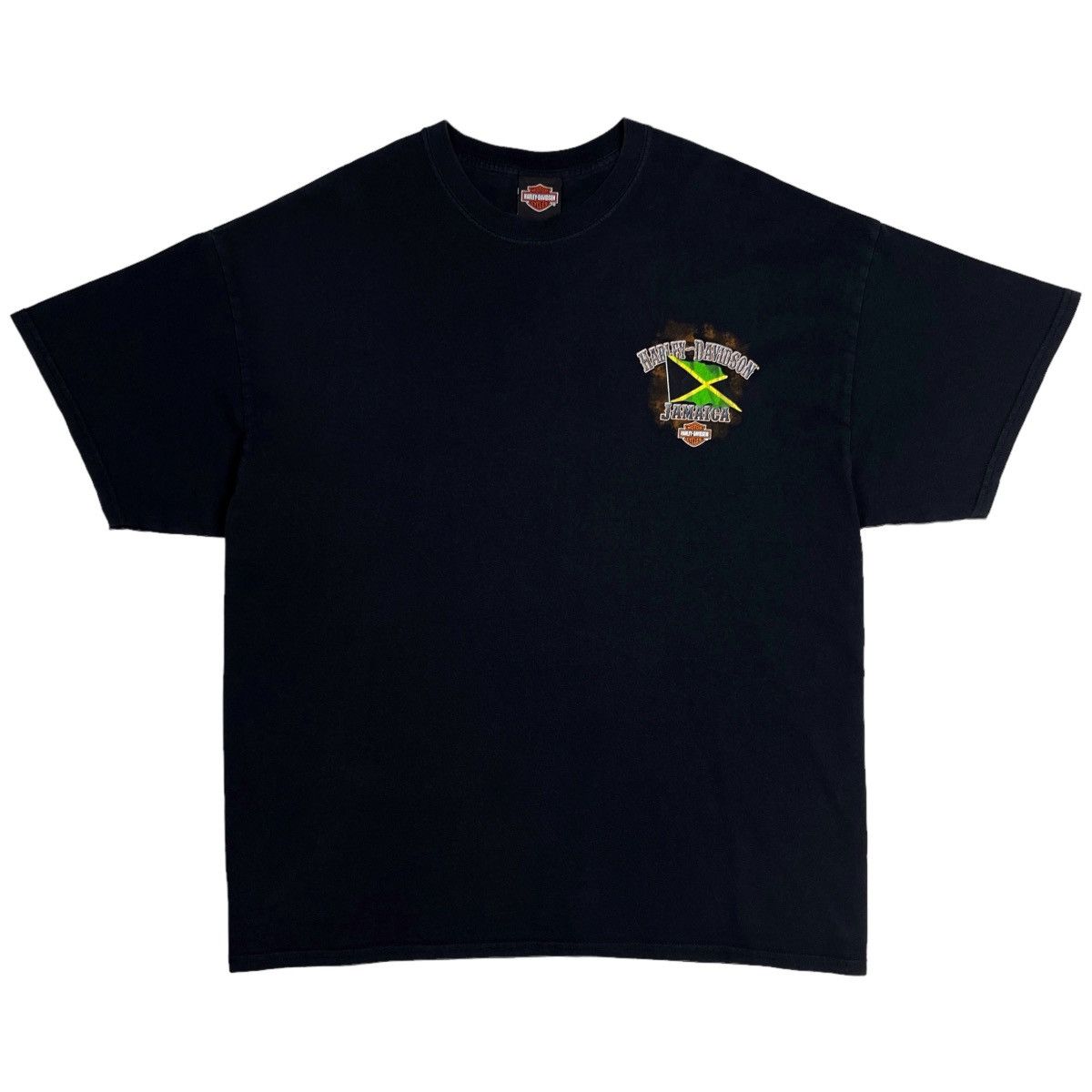 Harley Davidson × Vintage Y2K Vintage Harley Davidson Jamaica Black T-Shirt Size US XXL / EU 58 / 5 - 2 Thumbnail
