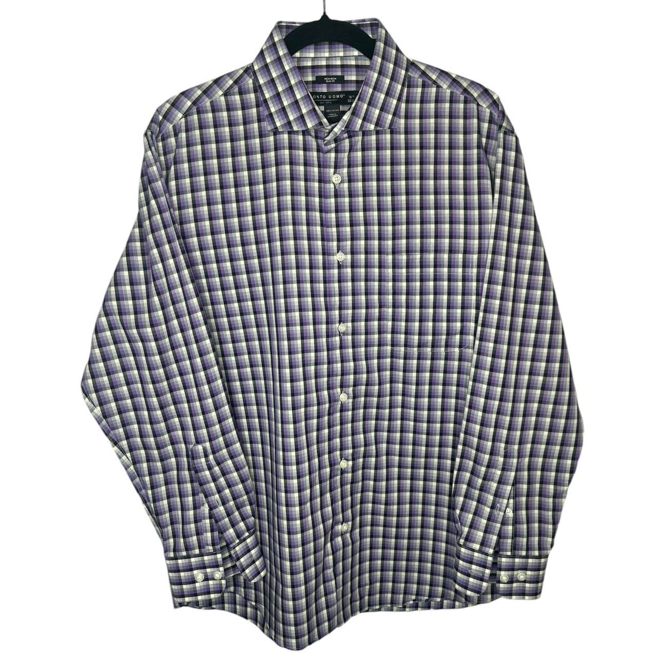 Pronto Uomo Pronto Uomo Men’s L Button-Down Long Sleeve Dress Shirt Size US L / EU 52-54 / 3 - 2 Thumbnail