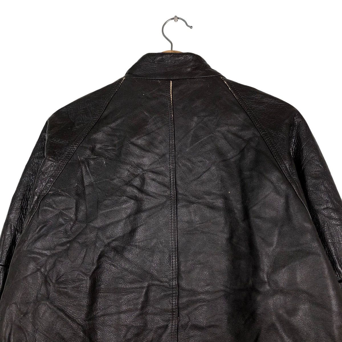 Japanese Brand 🔥Vintage Biker Leather Jacket Military Design Issey Miyake Size US M / EU 48-50 / 2 - 9 Thumbnail