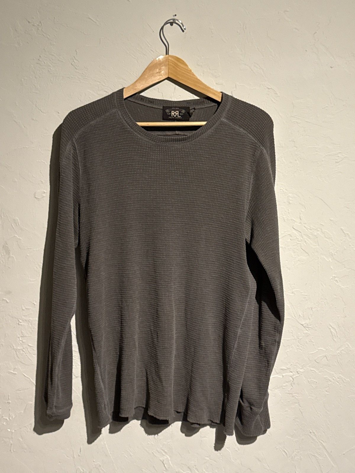 Vintage RRL Waffle Knit Grey Long Sleeve
