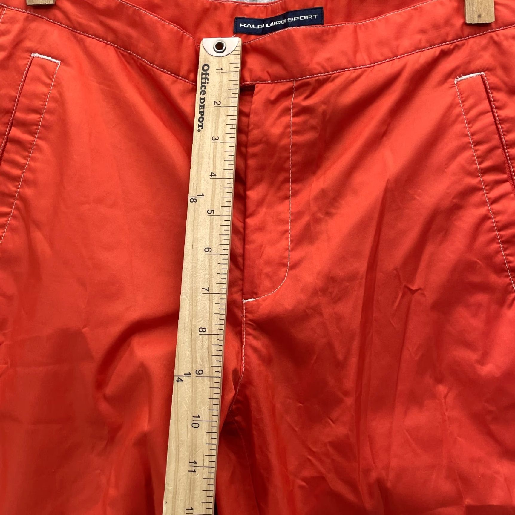 Polo Ralph Lauren VINTAGE Ralph Lauren Sport Pants Women 31x30 Orange Lightweight Retro Track Sportswear Size 24" / US 00 / IT 34 - 5 Thumbnail
