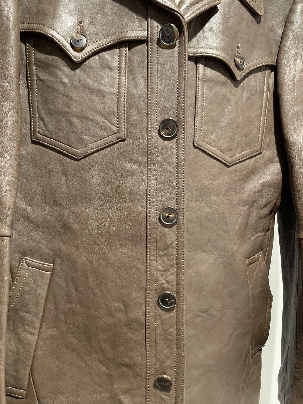 Number (N)ine (Runway) Fw07 “Love God Murder” leather shirt jacket Size US M / EU 48-50 / 2 - 6 Thumbnail