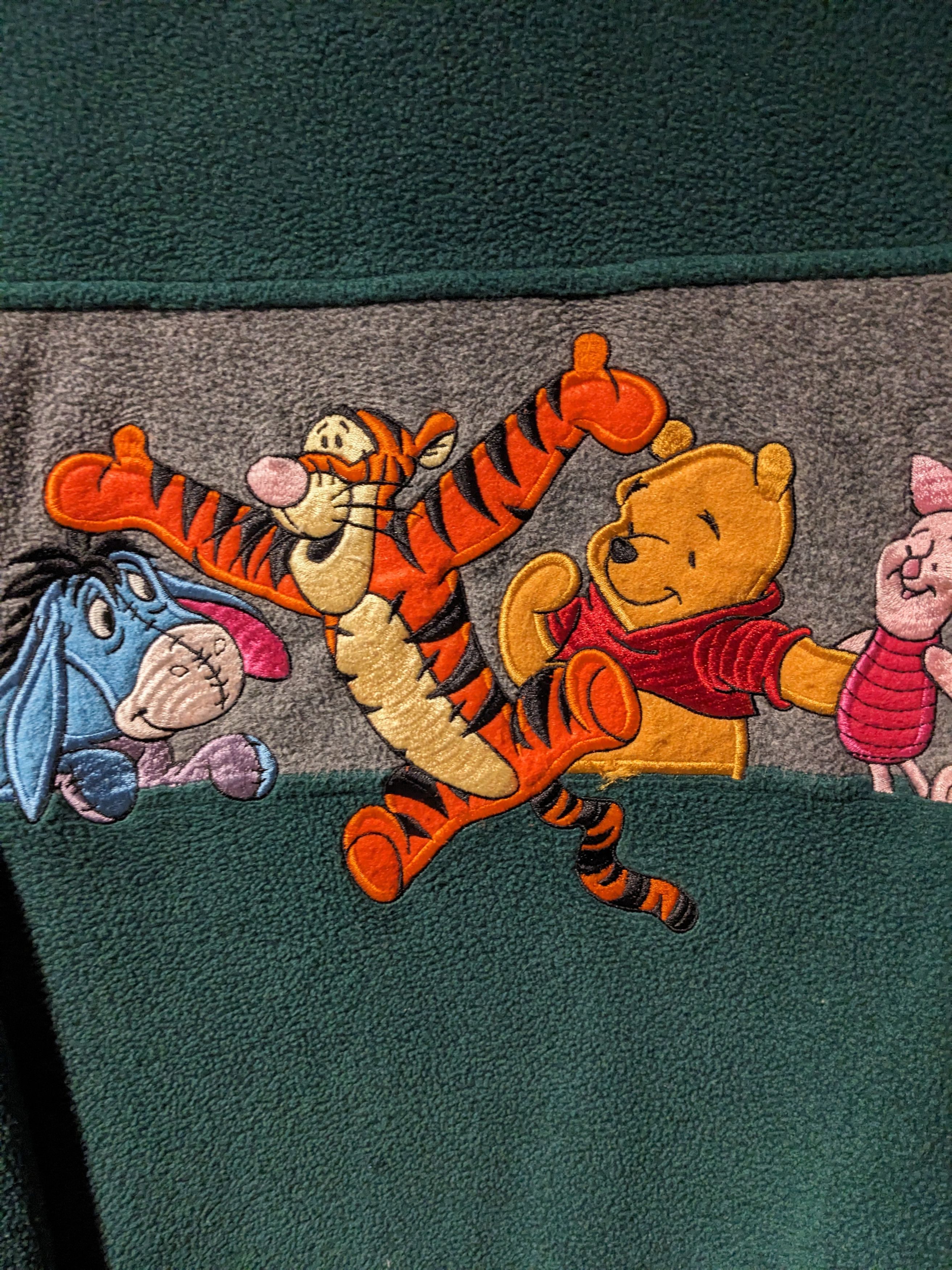 Disney × Vintage Vintage 90s Winnie the Pooh Eeyore Tigger Fleece Sweatshirt Size US M / EU 48-50 / 2 - 2 Thumbnail