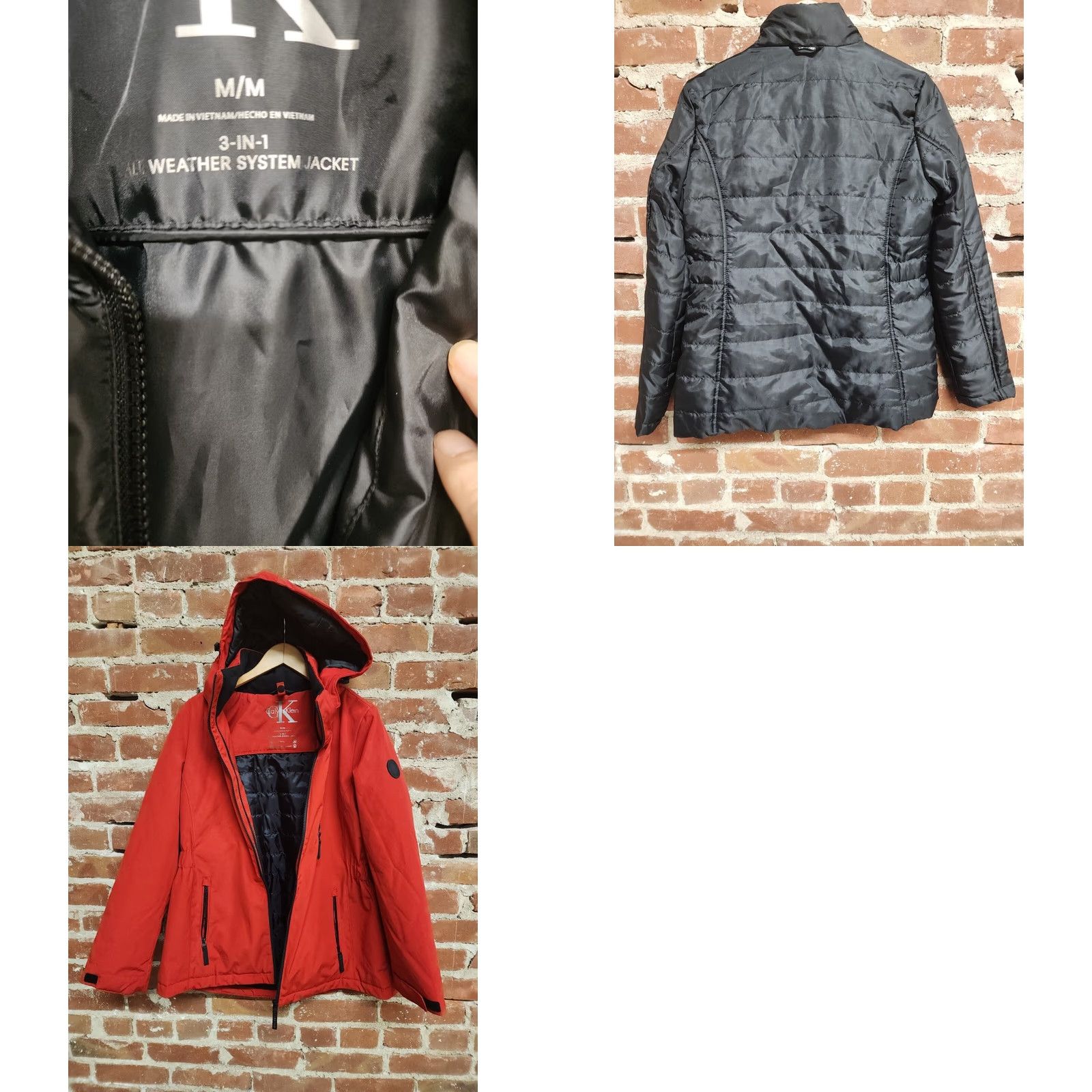 Calvin Klein Calvin Klein Jacket 3-in-1 Red Hoodie Removable Vest Hood Womens M Medium 3 in 1 Zip Poplin Polyester Wind-Resistant Water-Resistant Pockets Size M / US 6-8 / IT 42-44 - 8 Thumbnail
