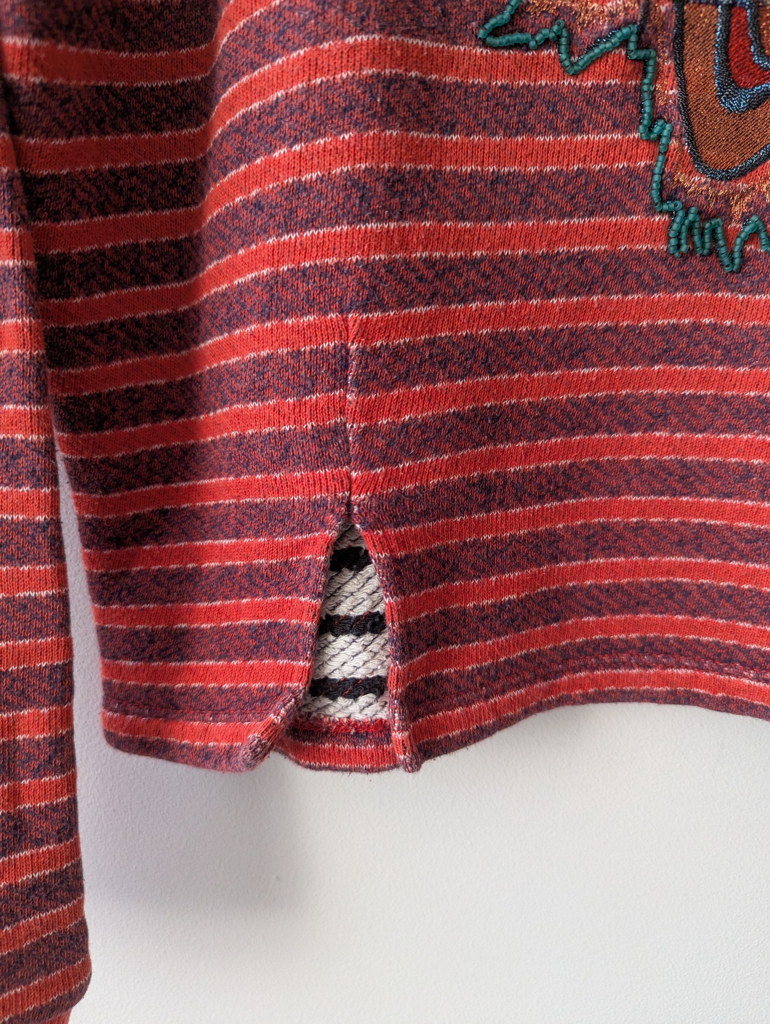 Kenzo Kenzo Paris Tiger Embroidered Sweatshirt Striped Red S M Size M / US 6-8 / IT 42-44 - 6 Thumbnail