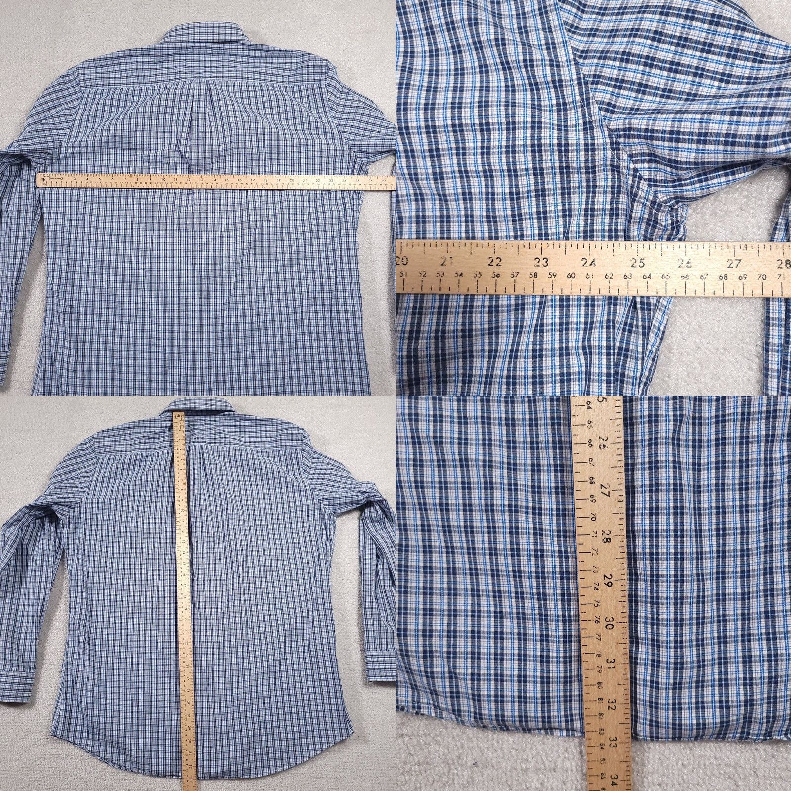 Apt. 9 Apt 9 Button Up Shirt Mens XLT Tall Blue Collared Check Pattern Long Sleeve Size US XL / EU 56 / 4 - 8 Thumbnail