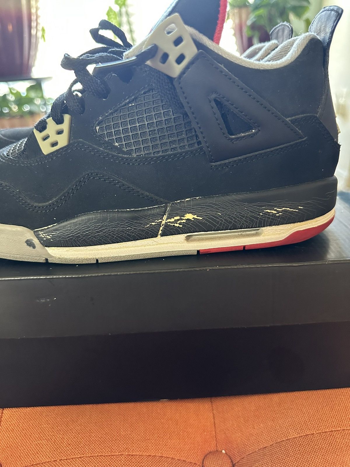 Jordan Brand × Nike × Vintage Jordan 4 Retro Bred 2012 Sz. 7 Size US 7 / EU 40 - 6 Thumbnail