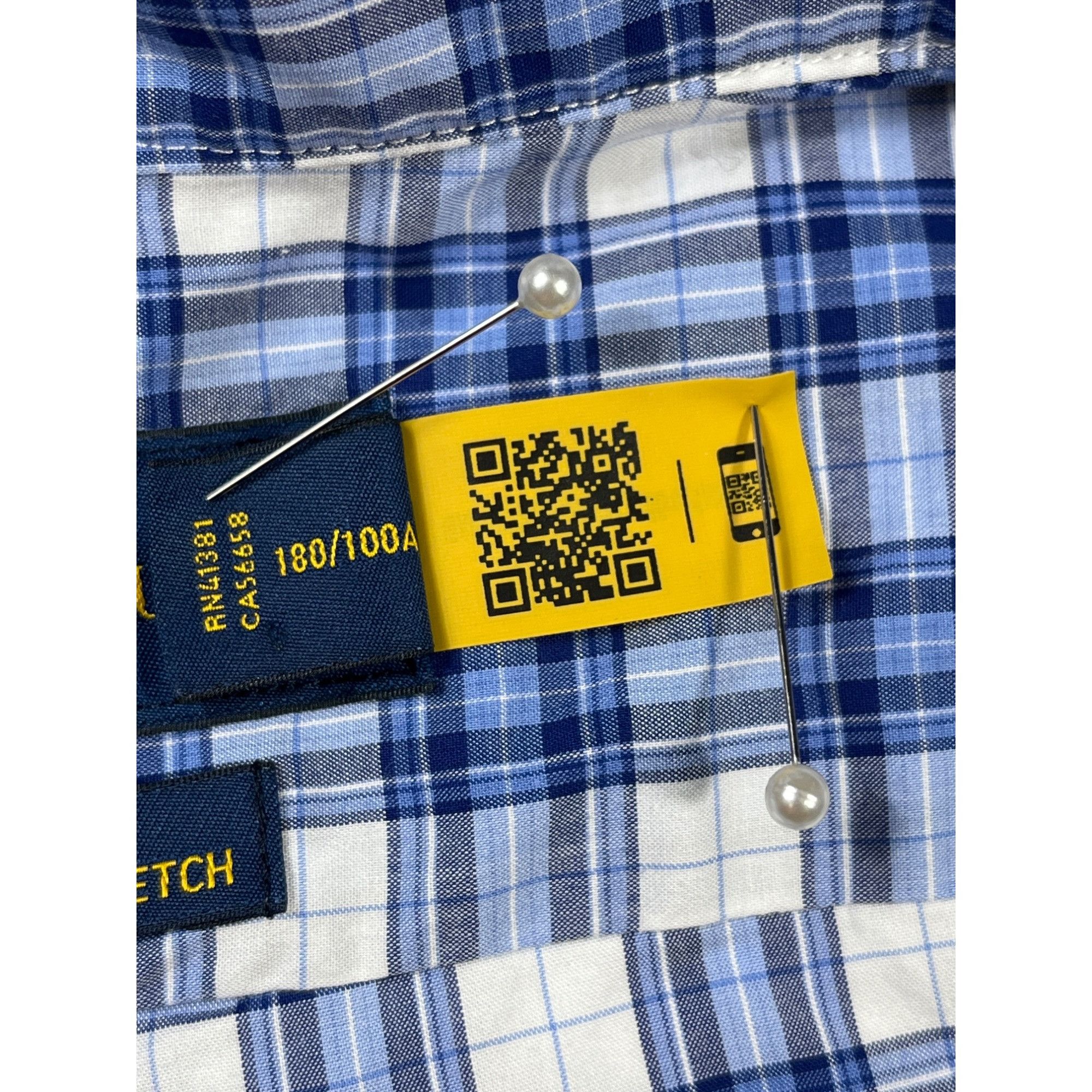Ralph Lauren Ralph Lauren SKU 7540 Mens Blue and White Plaid Dress Shirt Size US L / EU 52-54 / 3 - 10 Thumbnail