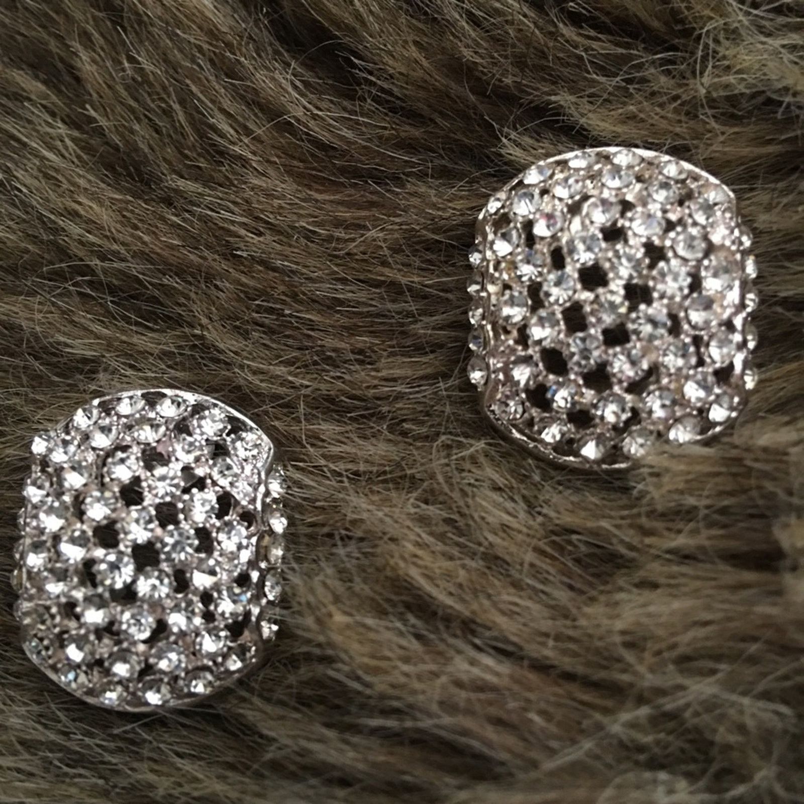 Vintage Vintage hollywood style rhinestone earrings Size ONE SIZE - 1 Thumbnail
