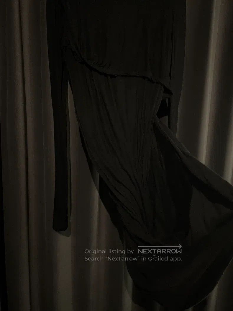 Rick Owens Rick Owens Black Asymmetrical Long-Sleeve Undergarment Size US XS / EU 42 / 0 - 3 Thumbnail