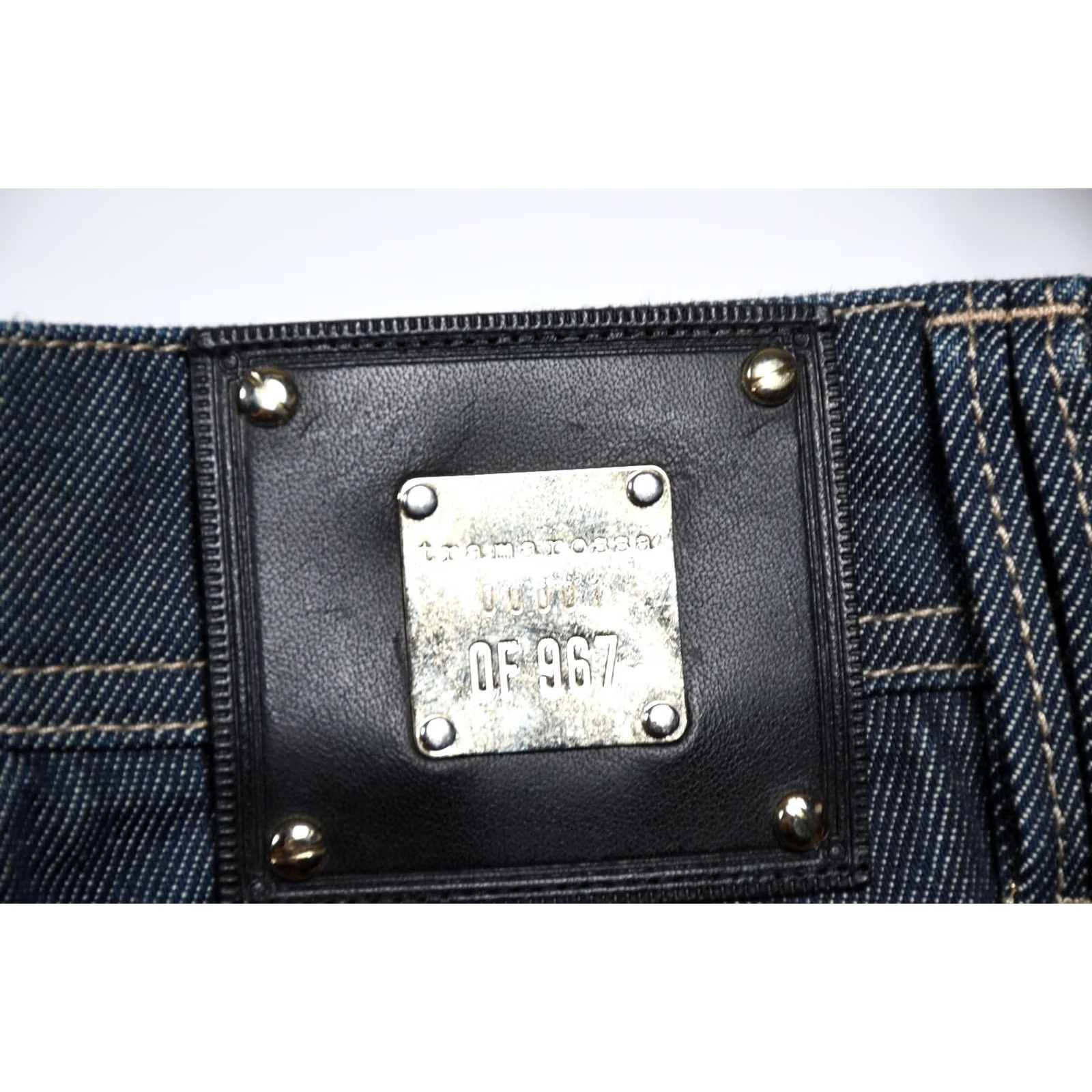 Vintage Tramarossa Leonardo Jeans Selvedge 18 Carat Gold Plated Button Back Pocket 32 Blue Denim Mens Jeans 32 Size US 32 / EU 48 - 6 Thumbnail