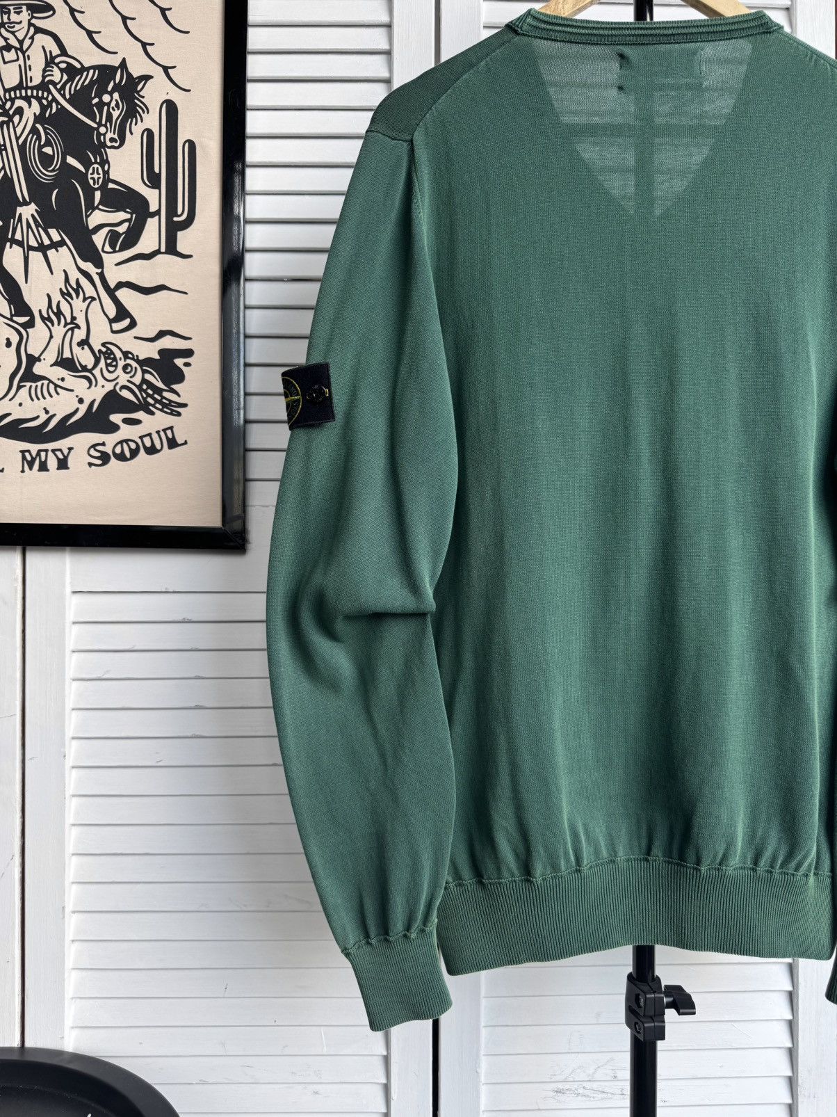 Stone Island Vintage Stone Island V Neck Summer Knitwear Sweater Size US L / EU 52-54 / 3 - 6 Thumbnail