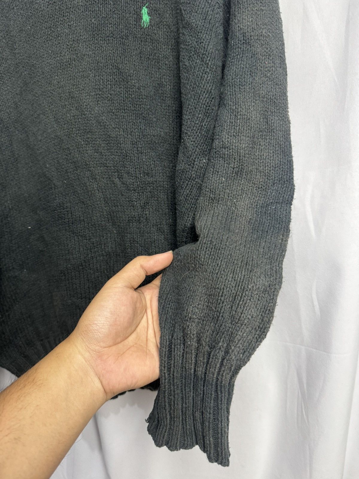 Polo Ralph Lauren Polo Ralph Lauren Vintage Knit Sweater Balck Washed Size US M / EU 48-50 / 2 - 5 Thumbnail