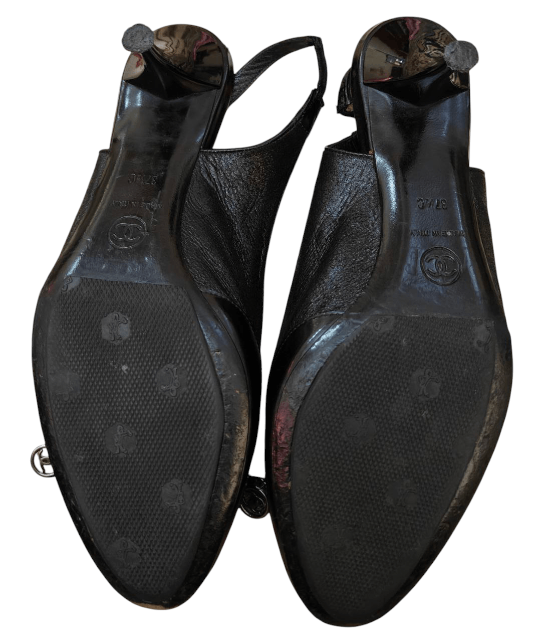 Chanel Chanel Kitten Pattern Leather Heels Size US 7.5 / IT 37.5 - 8 Thumbnail