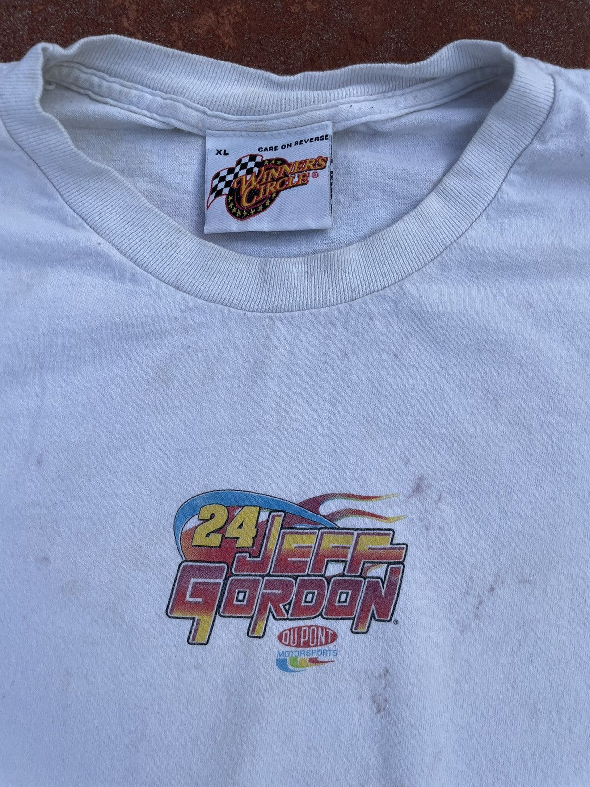 NASCAR Vintage Y2K 03 Jeff Gordon Flames NASCAR Racing Faded Tee Size US XL / EU 56 / 4 - 4 Thumbnail