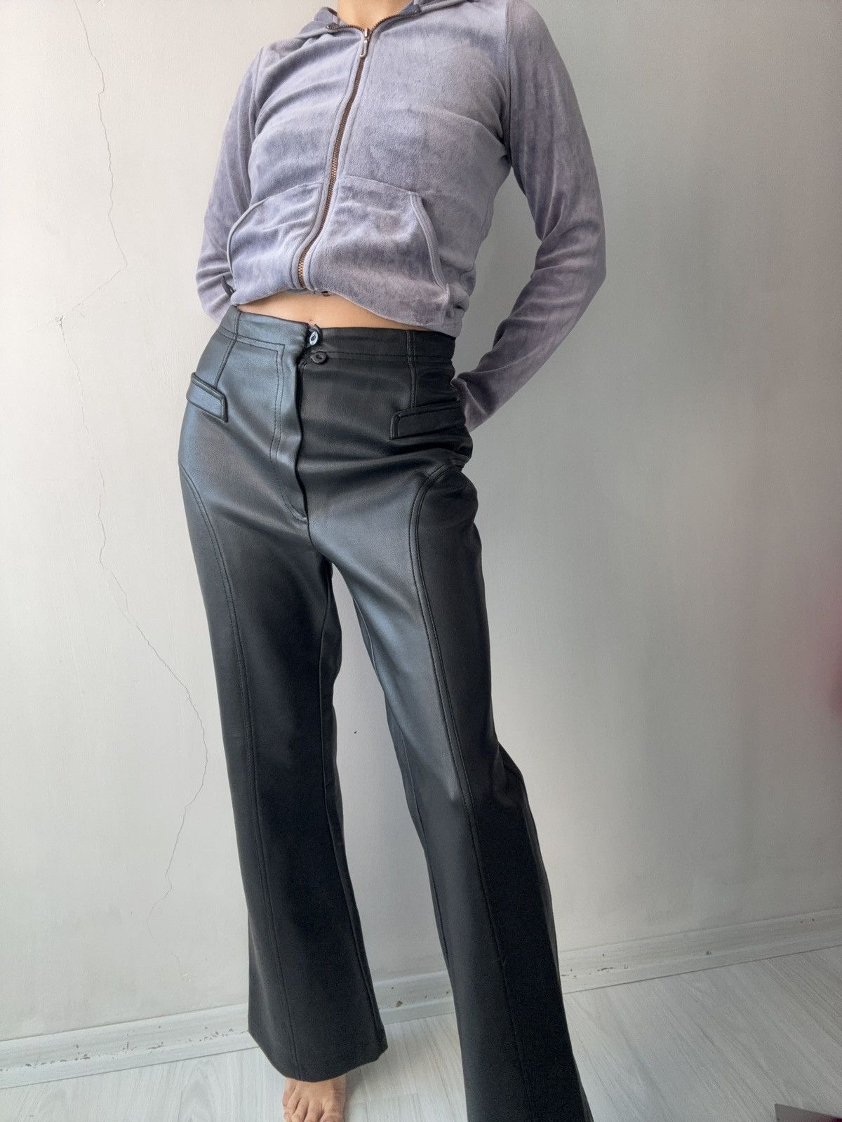 Vintage Vintage leather trousers Size 26" / US 2 / IT 38 - 3 Thumbnail