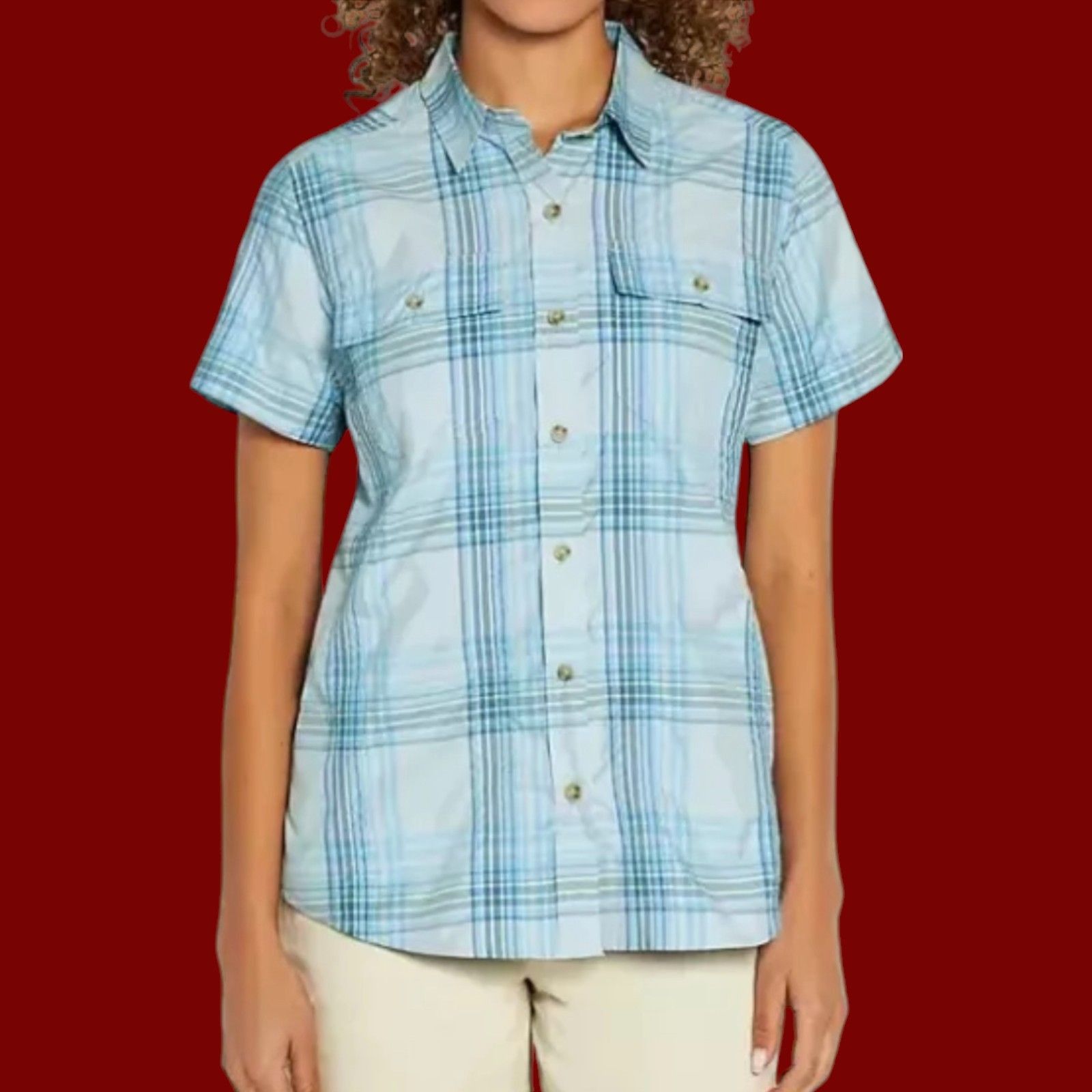 Other Eddie Bauer - Women's Moisture Wicking Short Sleeve Shirt - Size L / US 10 / IT 46 - 1 Thumbnail
