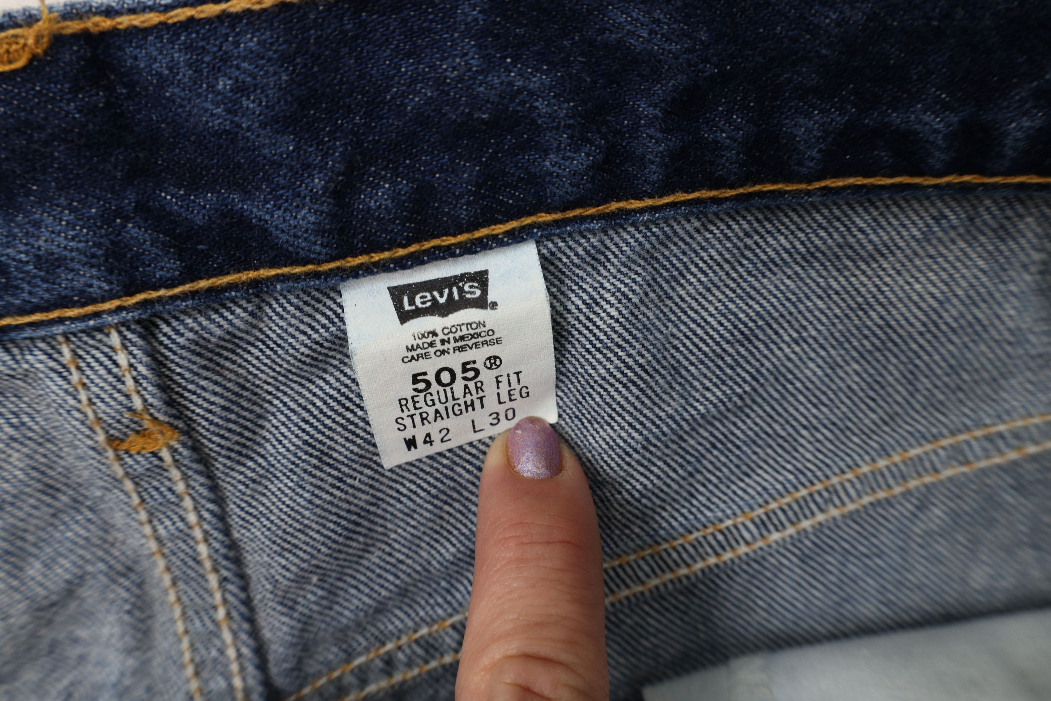 Levi's Vintage Y2K 2002 Levis 505 Regular Straight Leg Denim Jeans Size US 42 / EU 58 - 10 Thumbnail
