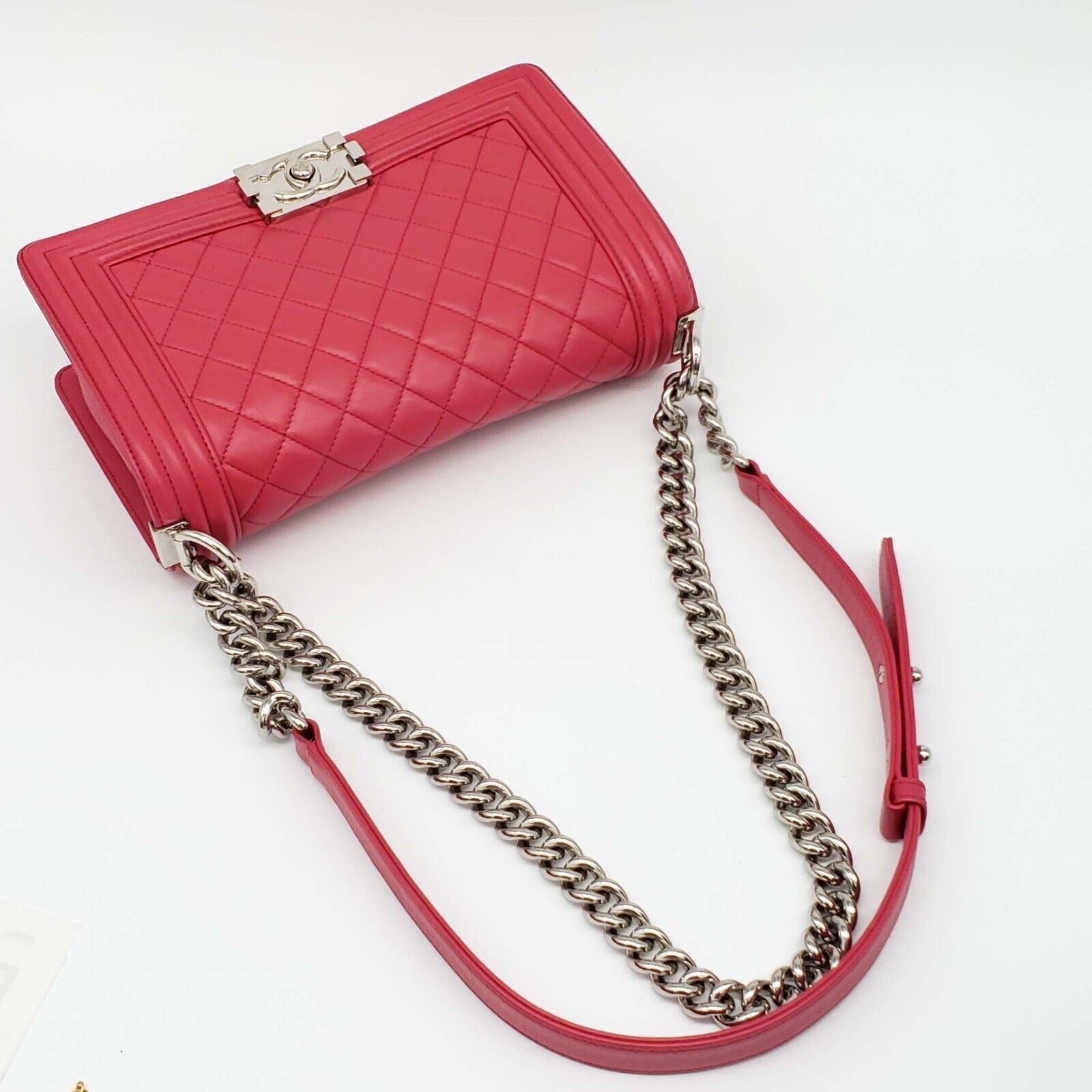 Chanel Authentic CHANEL Boy Leather Shoulder Bag 2550-080524 Size ONE SIZE - 12 Thumbnail