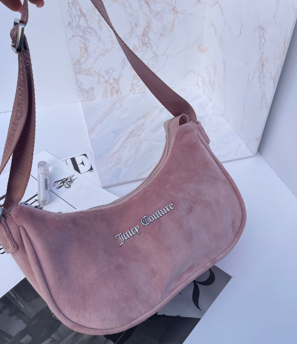 Juicy Couture Pink velur bag Juicy Couture Size ONE SIZE - 15 Thumbnail