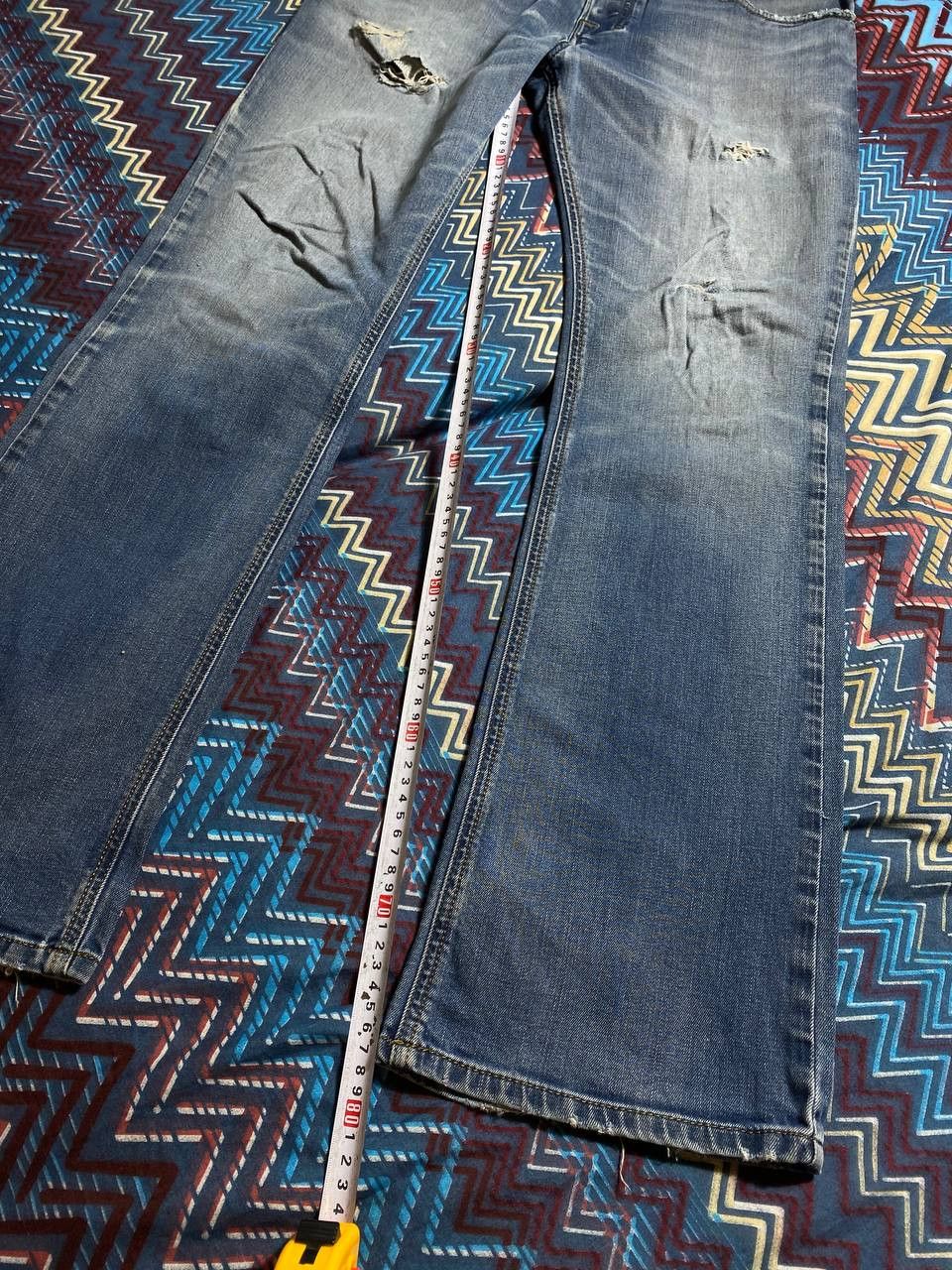 Diesel × Vintage Vintage Distressed Faded Blue Jeans Size US 34 / EU 50 - 14 Thumbnail