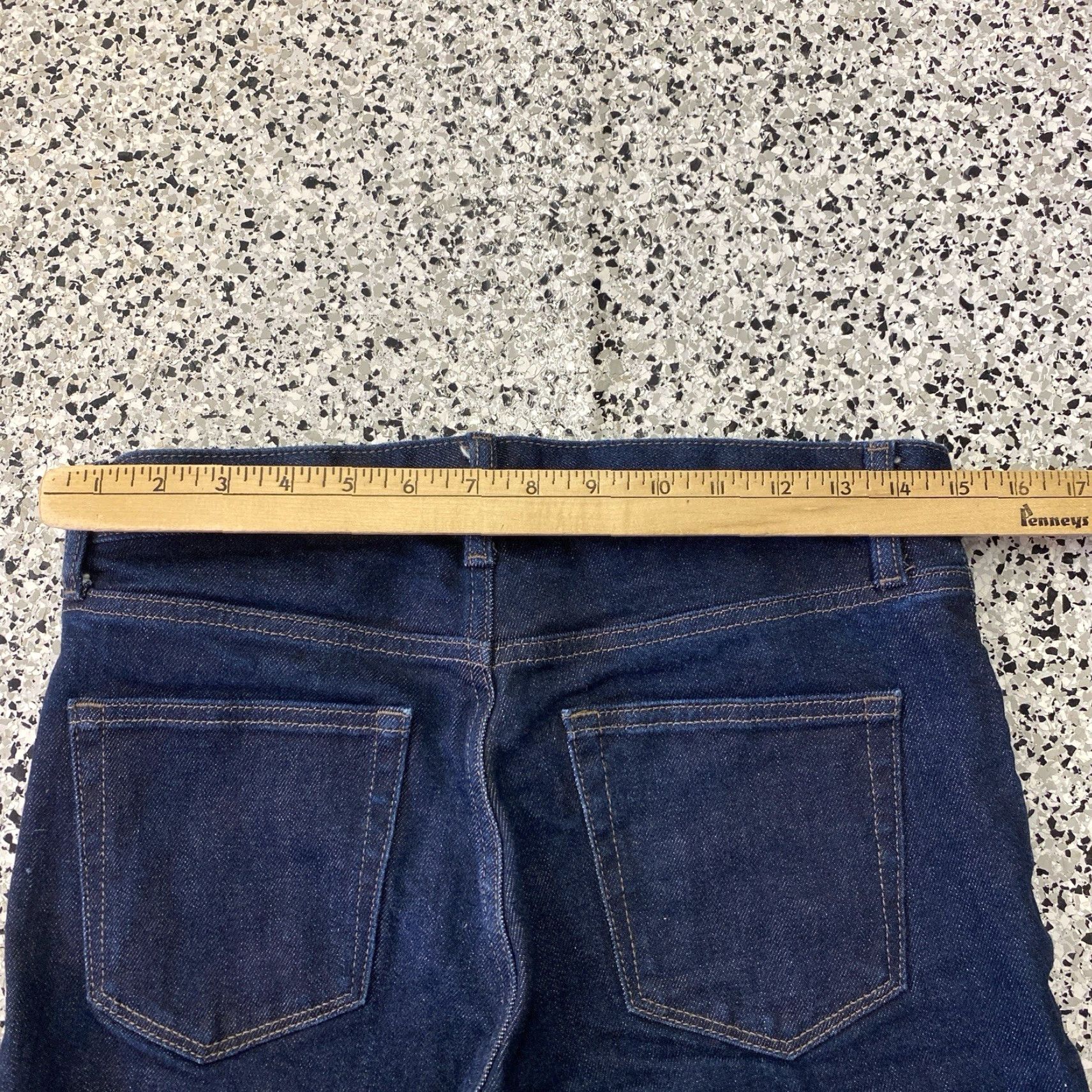 Uniqlo Uniqlo Men’s Raw Selvedge Denim Jeans Slim Straight Mid Rise 30x32 Blue 5-Pocket Mens Jeans Slim Inseam 32 Size US 30 / EU 46 - 6 Thumbnail
