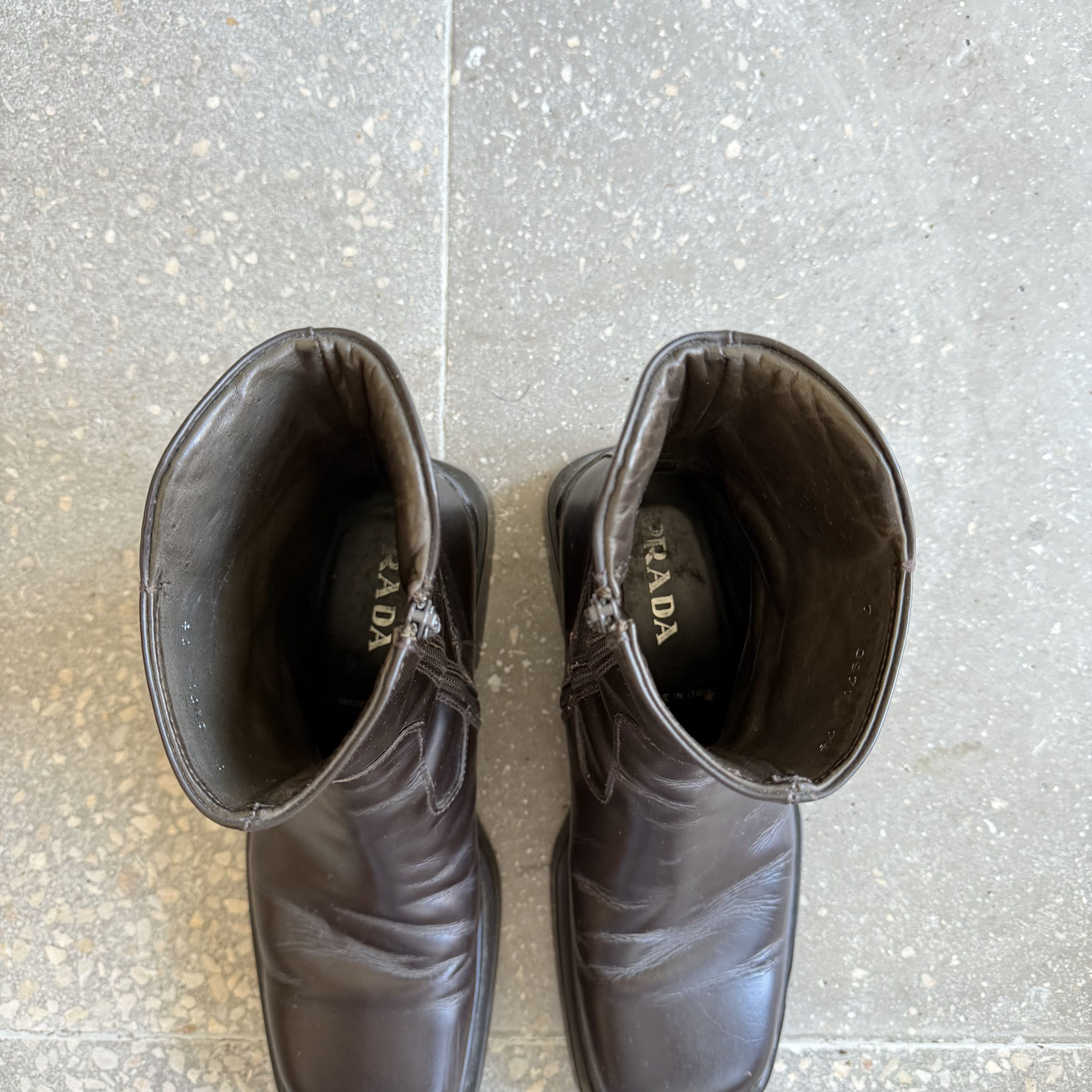 Prada Prada FW1999 Black Leather Square Toe Size US 7 / EU 40 - 4 Thumbnail
