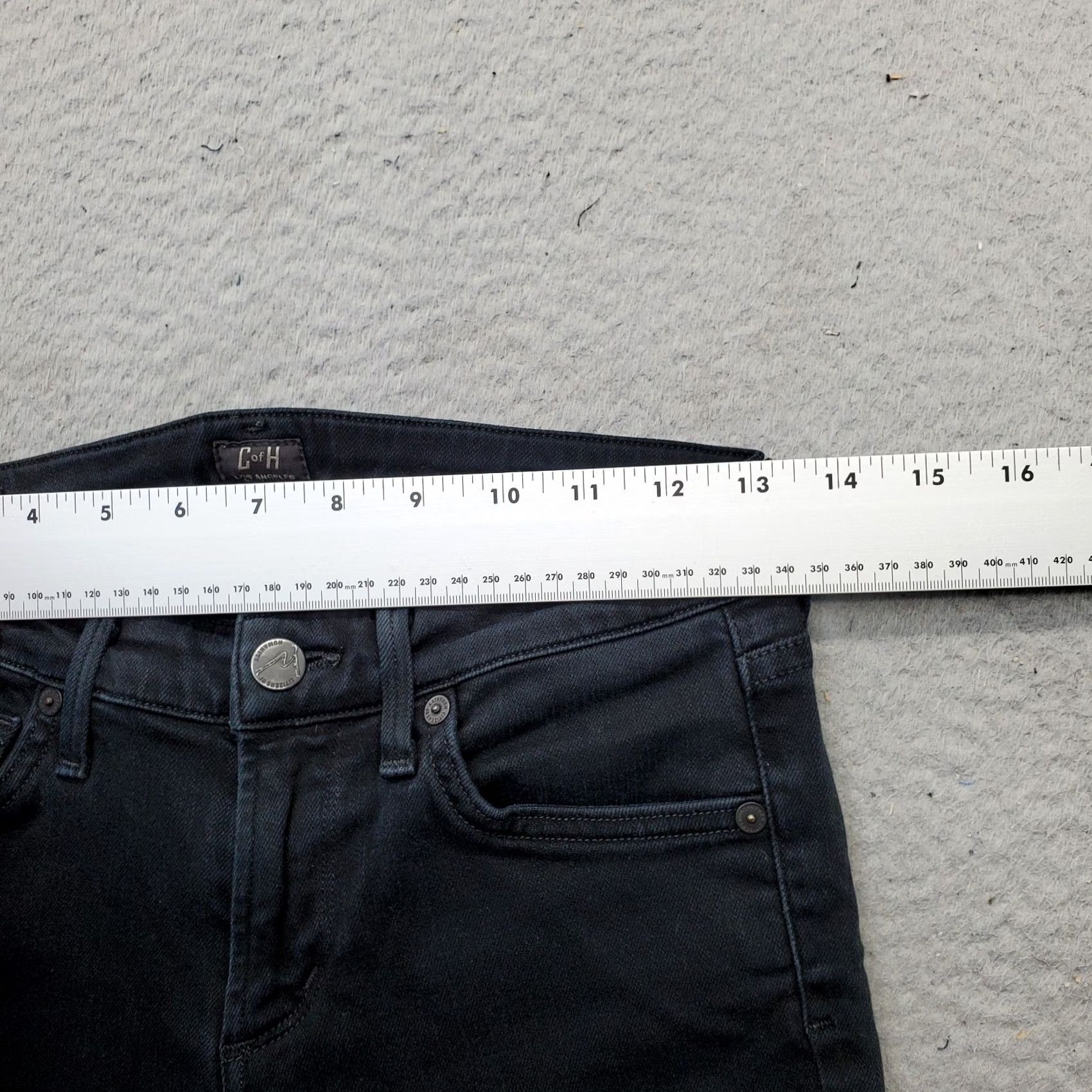Citizens Of Humanity Citizens of Humanity Jeans Women 25 Black Denim Arielle Mid-Rise Skinny Raw Hem Mens? Size 42" / US 20 - 6 Thumbnail