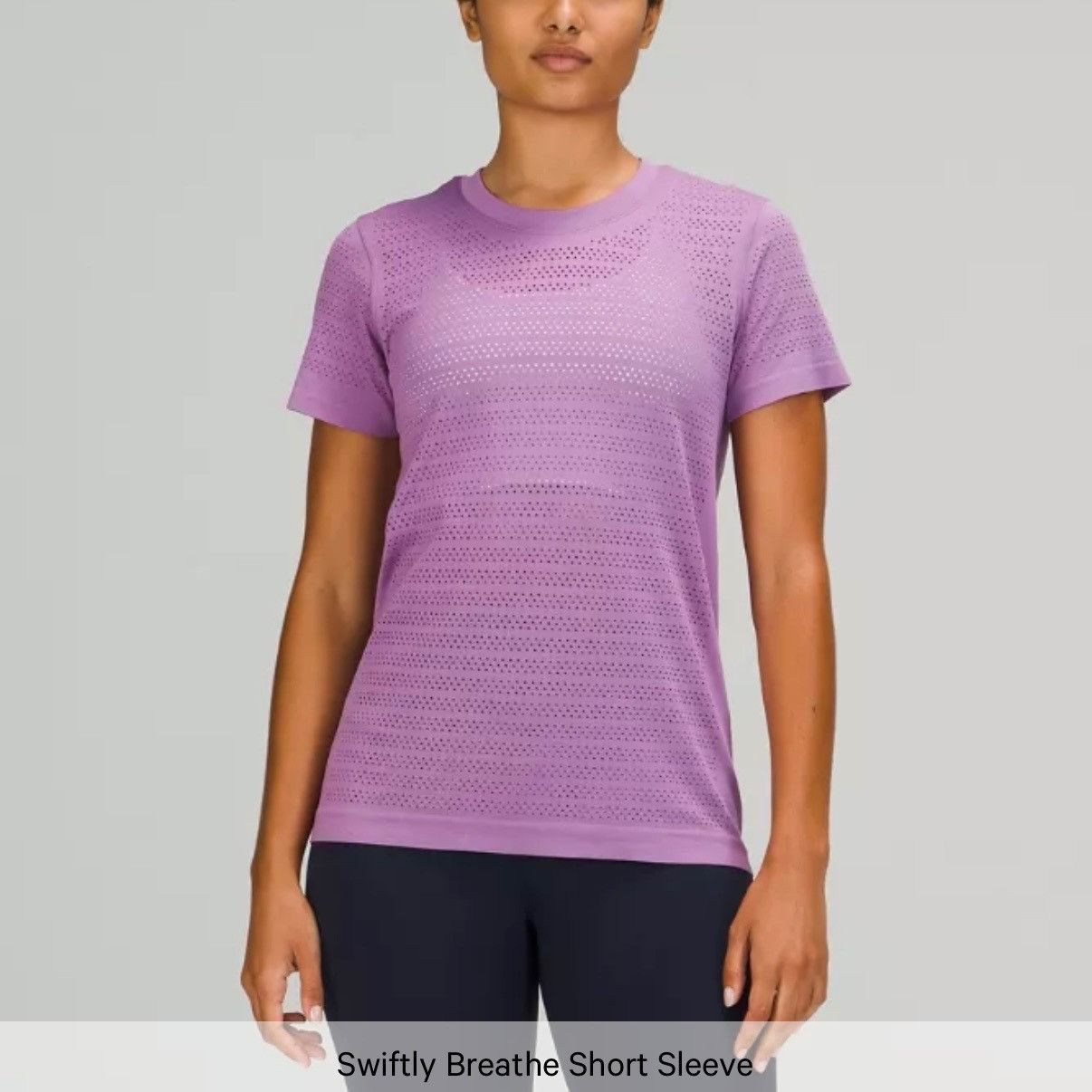Lululemon Lululemon Swiftly Breathe Wisteria Purple Short Sleeve Shirt Size S / US 4 / IT 40 - 1 Thumbnail