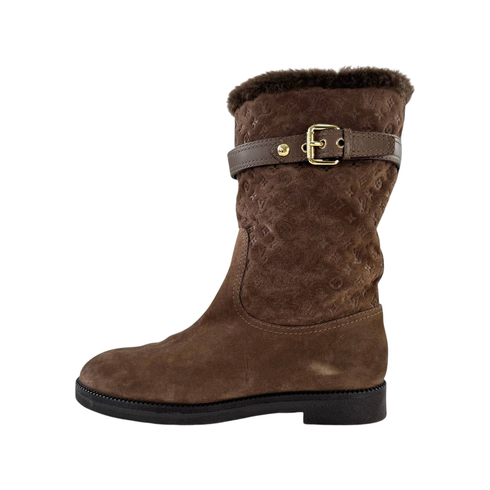 Louis Vuitton Louis Vuitton Monogram Brown Suede Boots Size US 8 / IT 38 - 4 Thumbnail