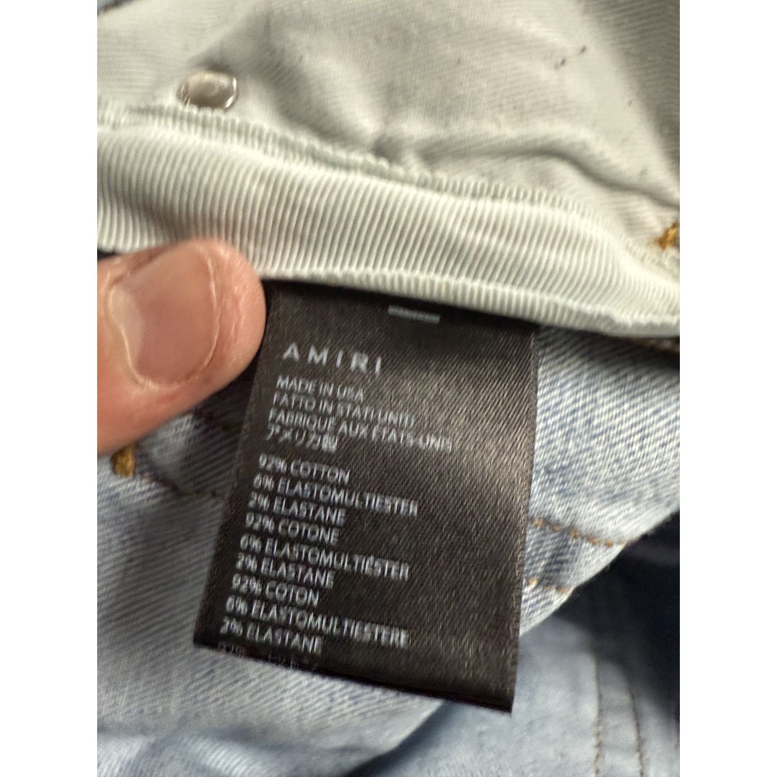 Amiri Amiri Jeans Light Wash Splatter Thrasher Used 34 (Tailored) Size US 34 / EU 50 - 4 Thumbnail
