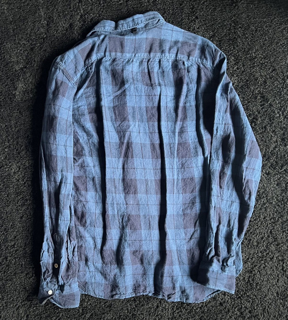 Other Blue Plaid Long Sleeve Button Down Shirt Men’s Large Size US L / EU 52-54 / 3 - 2 Thumbnail