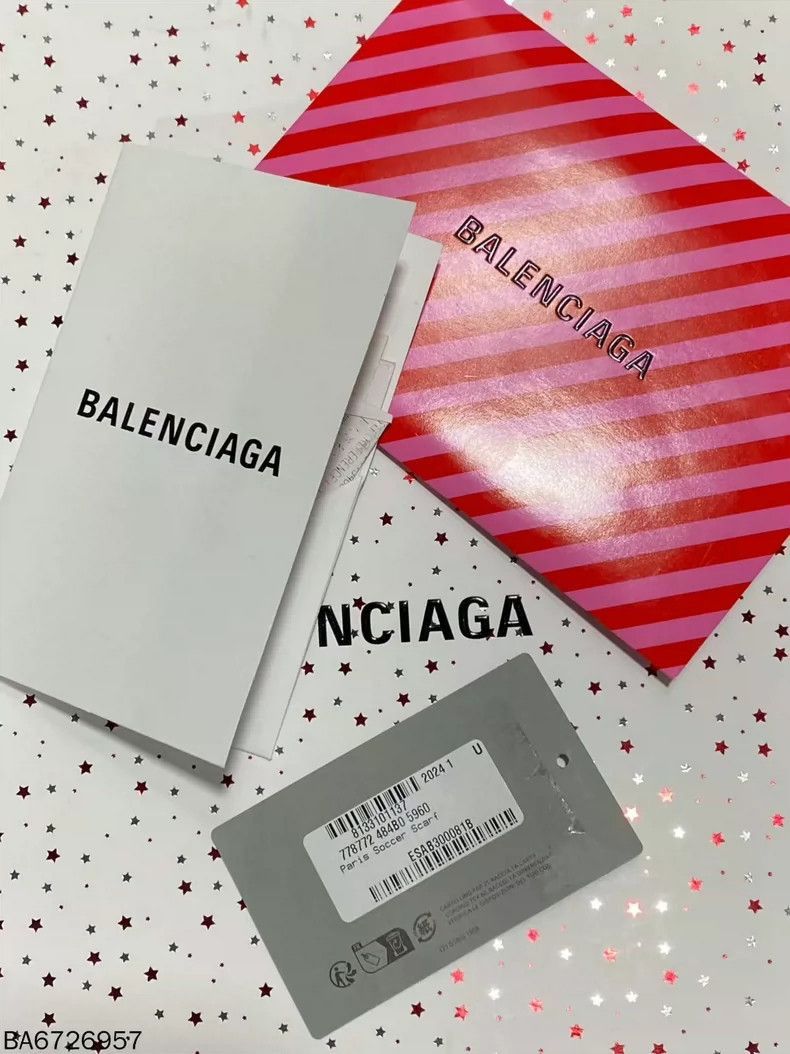 Balenciaga Balenciaga Scarf with Logo in Pink Color-2506 Size ONE SIZE - 2 Thumbnail