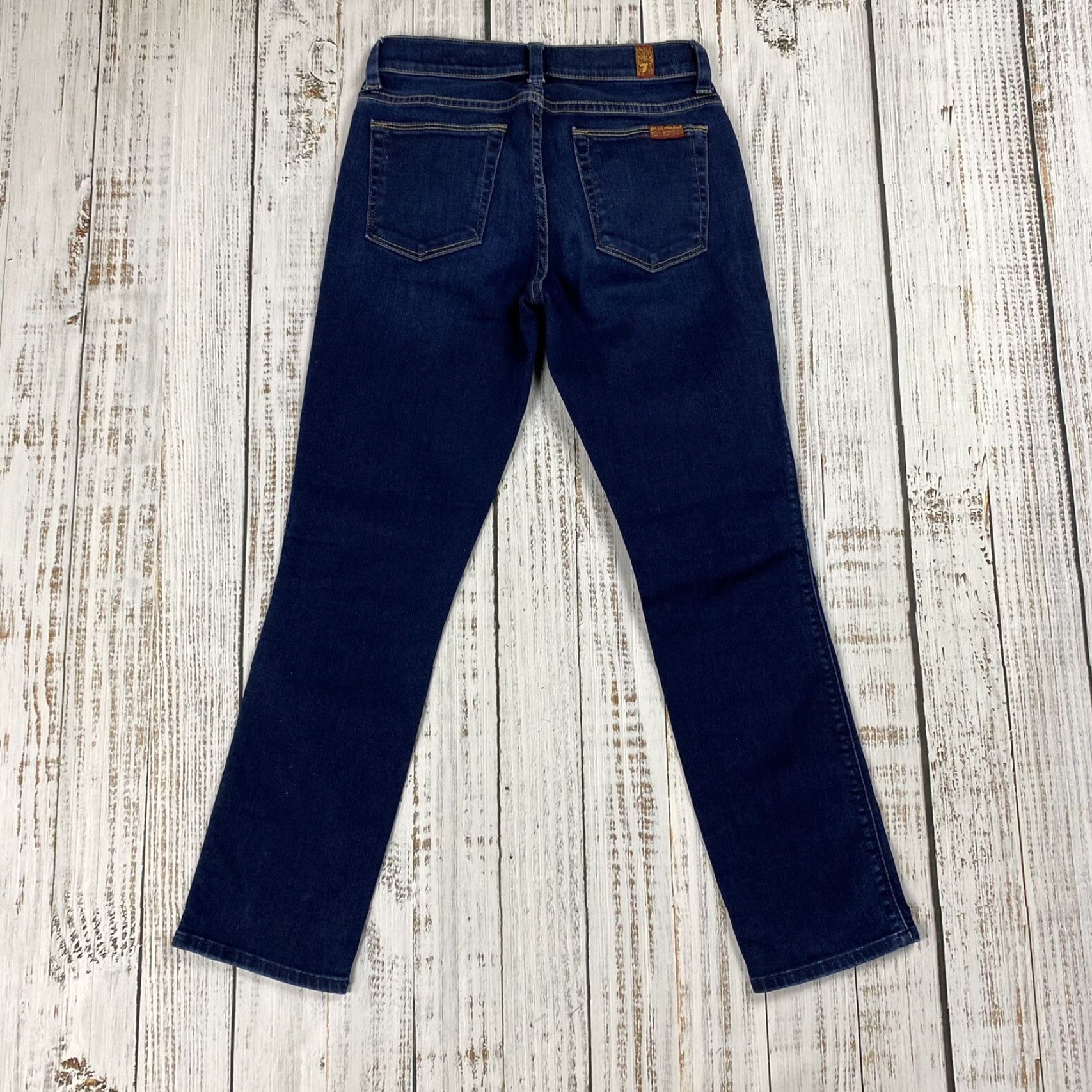 7 For All Mankind 7 For All Mankind Jeans Women 24 Blue Straight Denim Slim 5-Pocket Austyn Modern Classic Womens Size 42" / US 20 - 7 Thumbnail