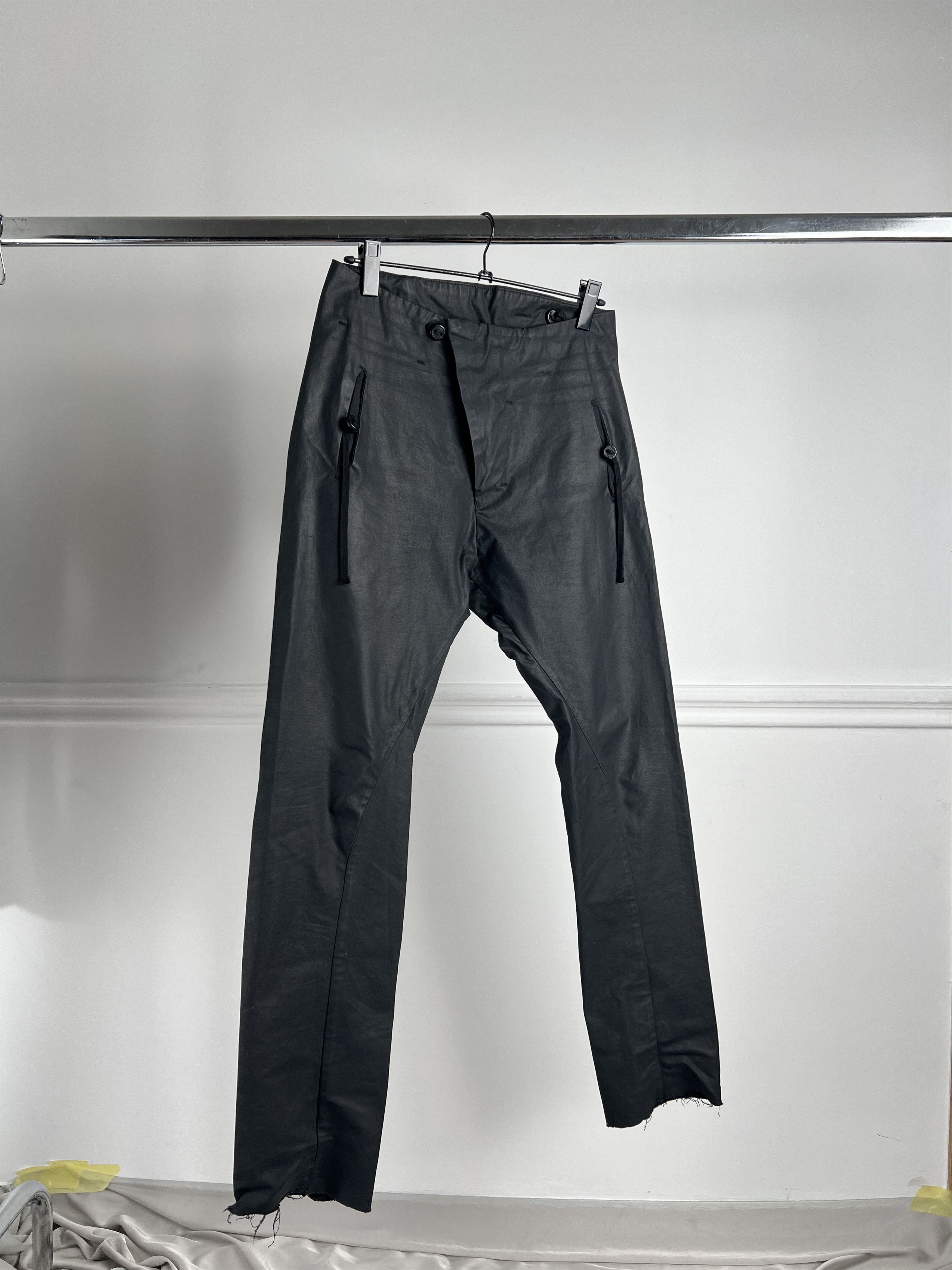 Waxed black Boris Bidjan Saberi pants