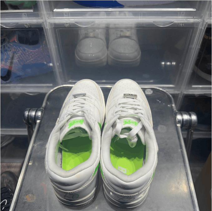Bape ABATHINGAPE low-top board shoes men's white and green Size US 11.5 / EU 44-45 - 7 Thumbnail