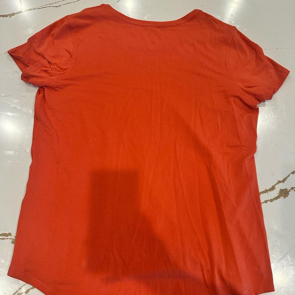 Lululemon Lululemon Love Crew III Short Sleeve Tee 10 Orange Brick Size L / US 10 / IT 46 - 7 Thumbnail